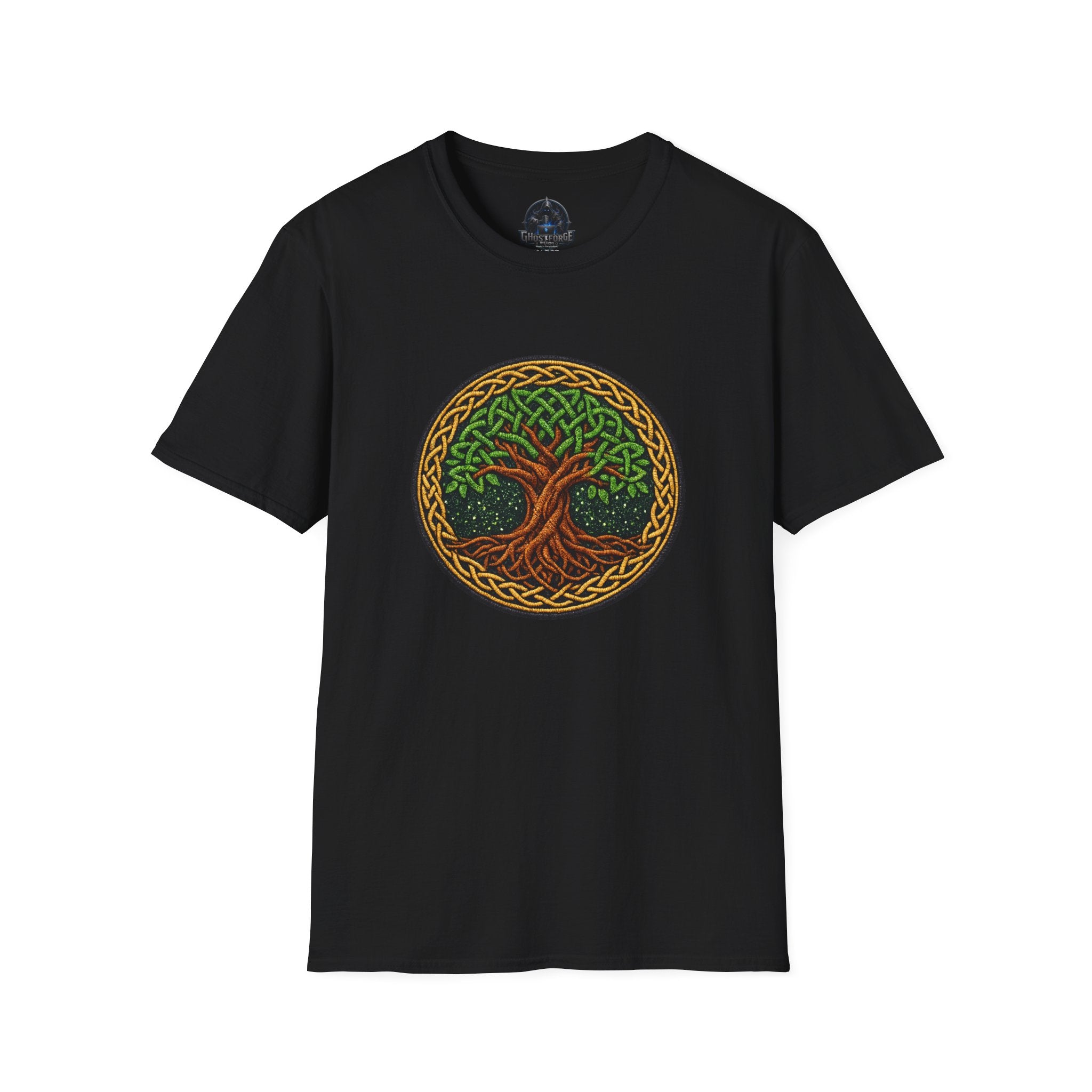 Celtic Tree of Life T‑Shirt — Green Knotwork Nature Tee