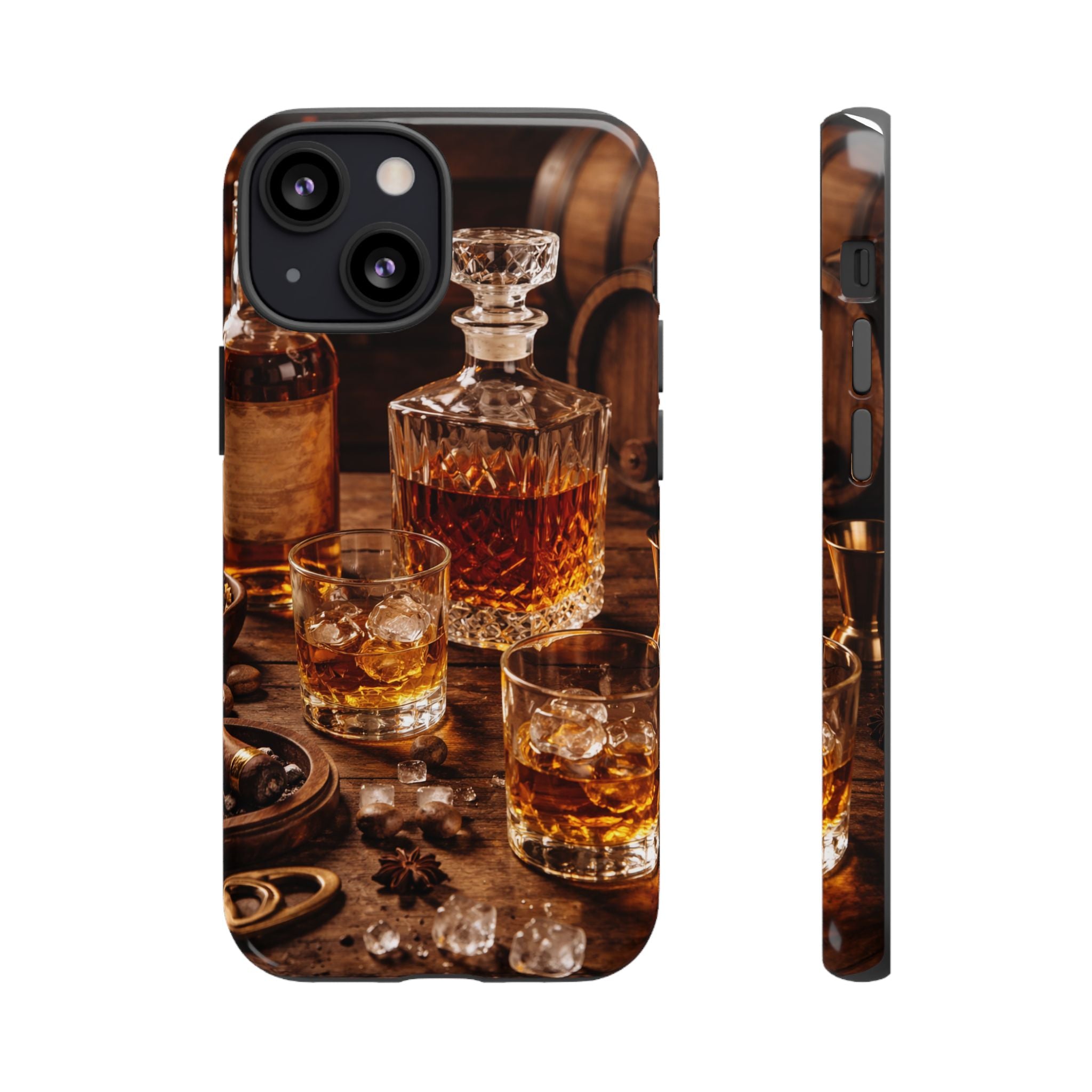 Whiskey Decanter Phone Case — Vintage Bar Spirits Protective Tough Case