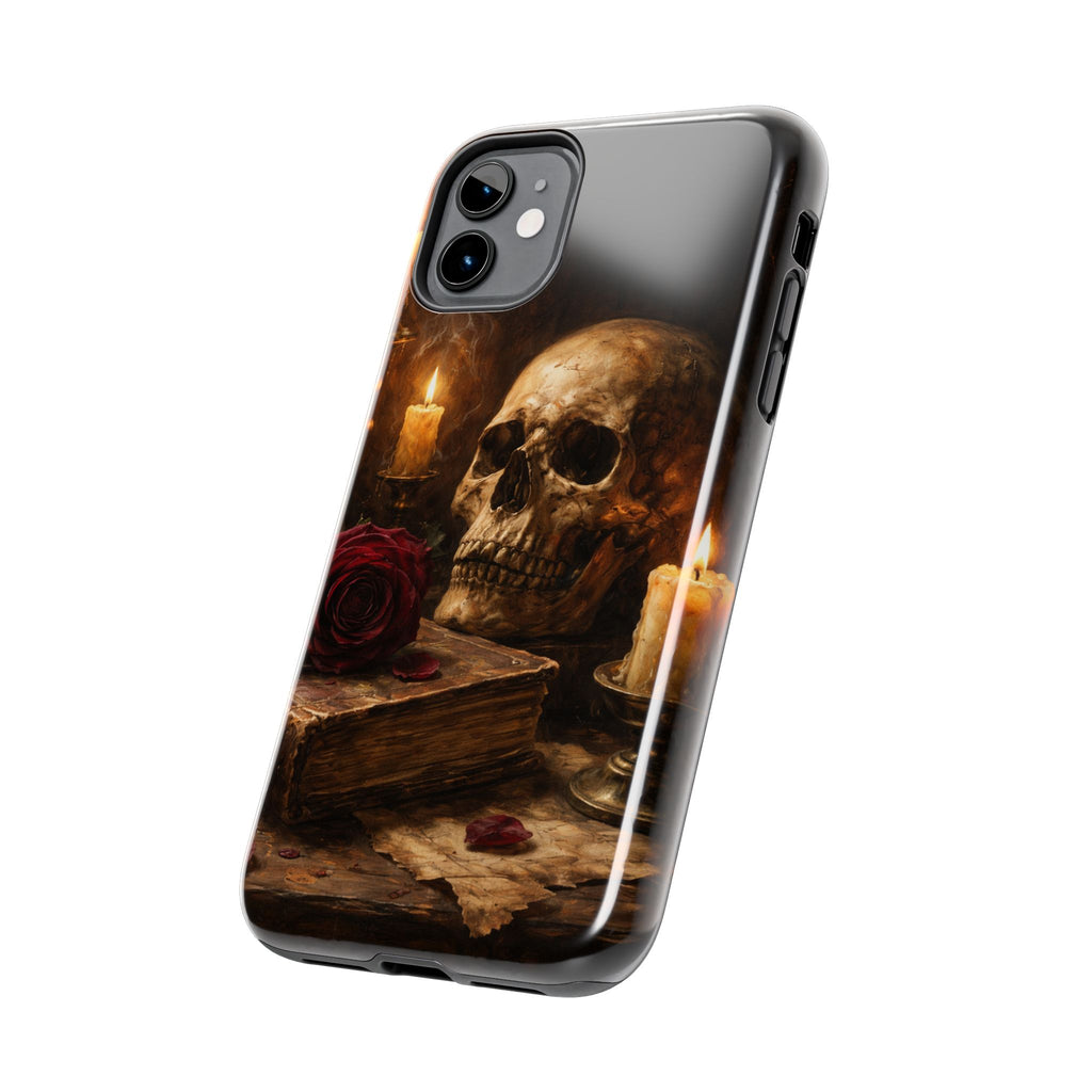 Skull & Candle Tough Phone Case — Memento Mori Protective Cover