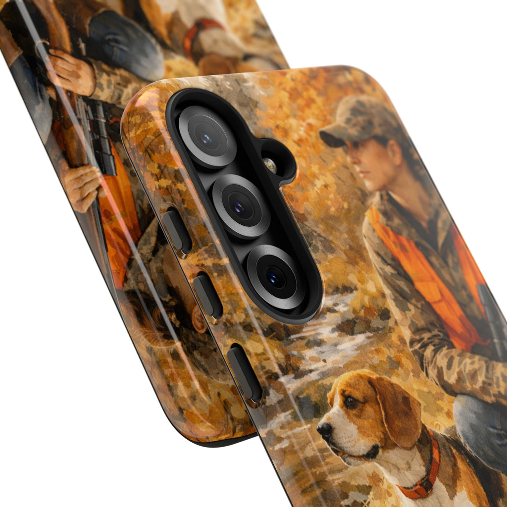 Hunter and Beagle Phone Case — Hunting Dog Autumn Camouflage iPhone Cover