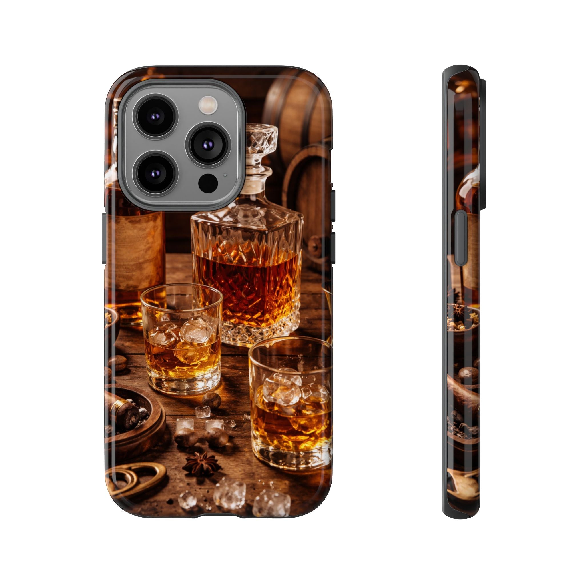 Whiskey Decanter Phone Case — Vintage Bar Spirits Protective Tough Case