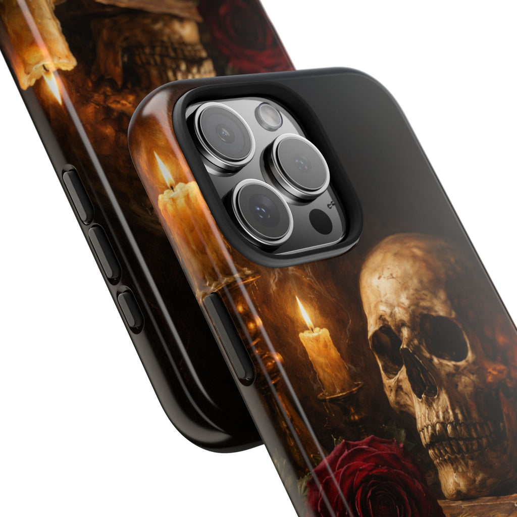 Skull & Candle Tough Phone Case — Memento Mori Protective Cover