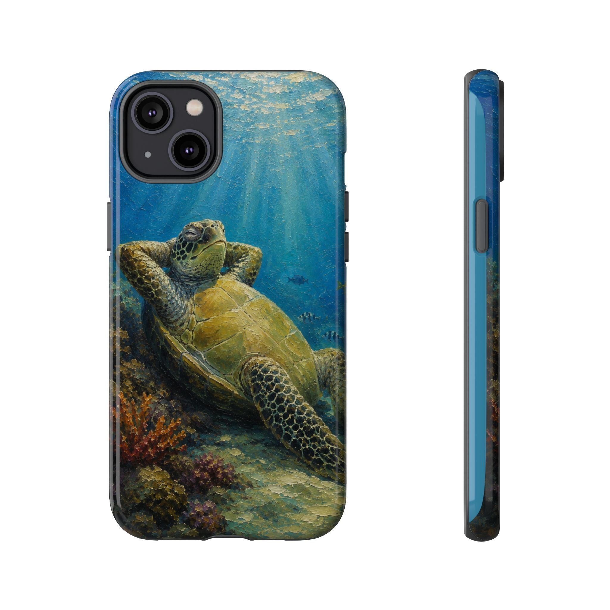 Sea Turtle Relaxation Phone Case — Ocean Underwater Art Protective Tough Case