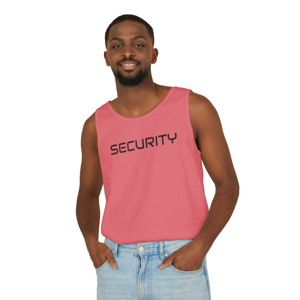 SECURITY Graphic Tank Top — Bold 'SECURITY' Streetwear Muscle Tee
