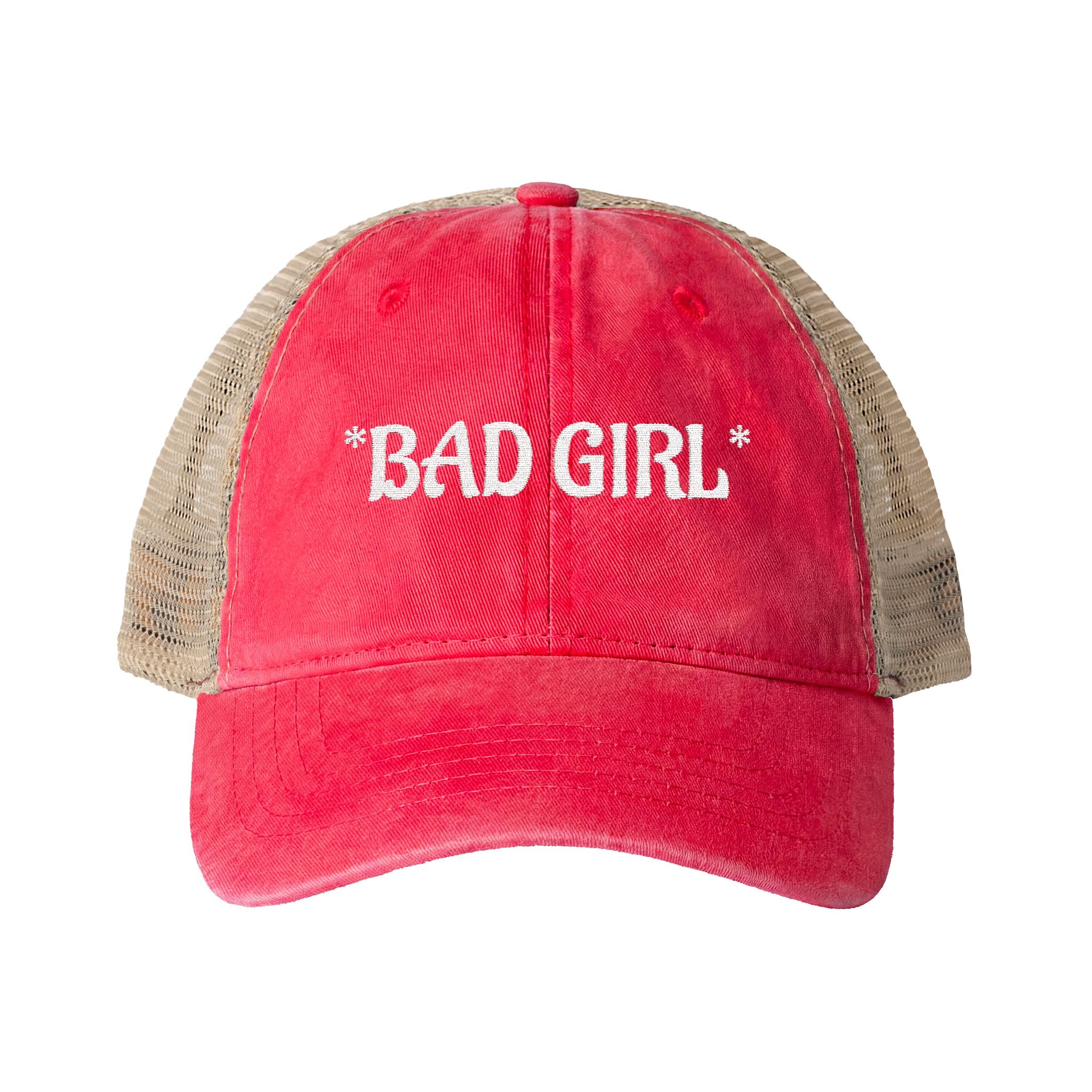 BAD GIRL - Women's Washed Mesh-Back Cap
