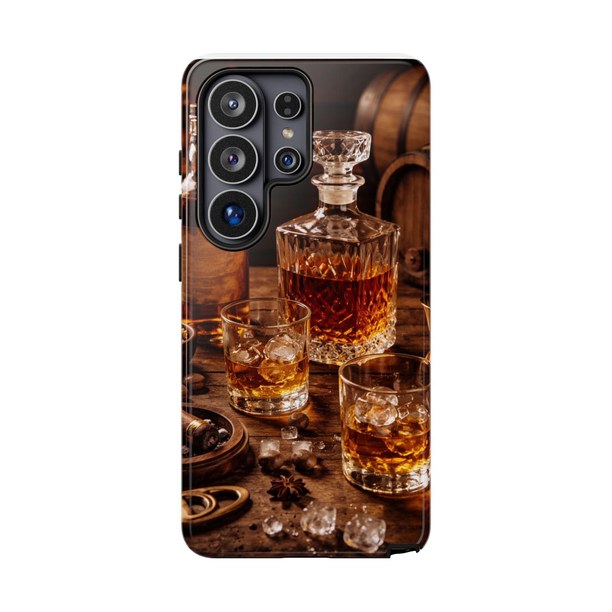 Whiskey Decanter Phone Case — Vintage Bar Spirits Protective Tough Case