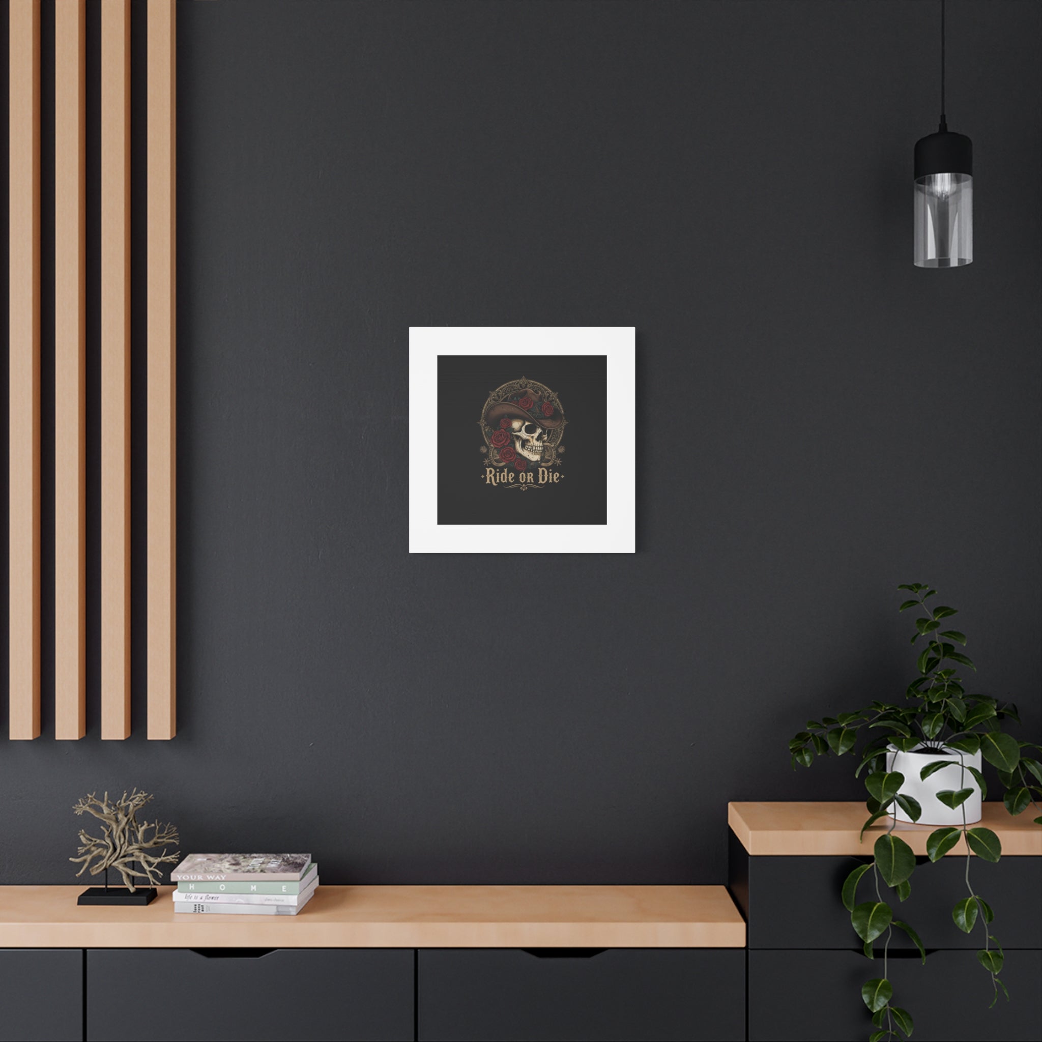 Ride or Die Skull Canvas | Western Skull Art, Gothic Americana
