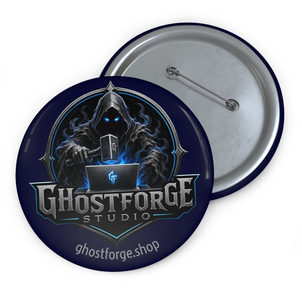 Ghostforge Studio Logo Pin Button — Gaming/Streamer Enamel-Style Badge