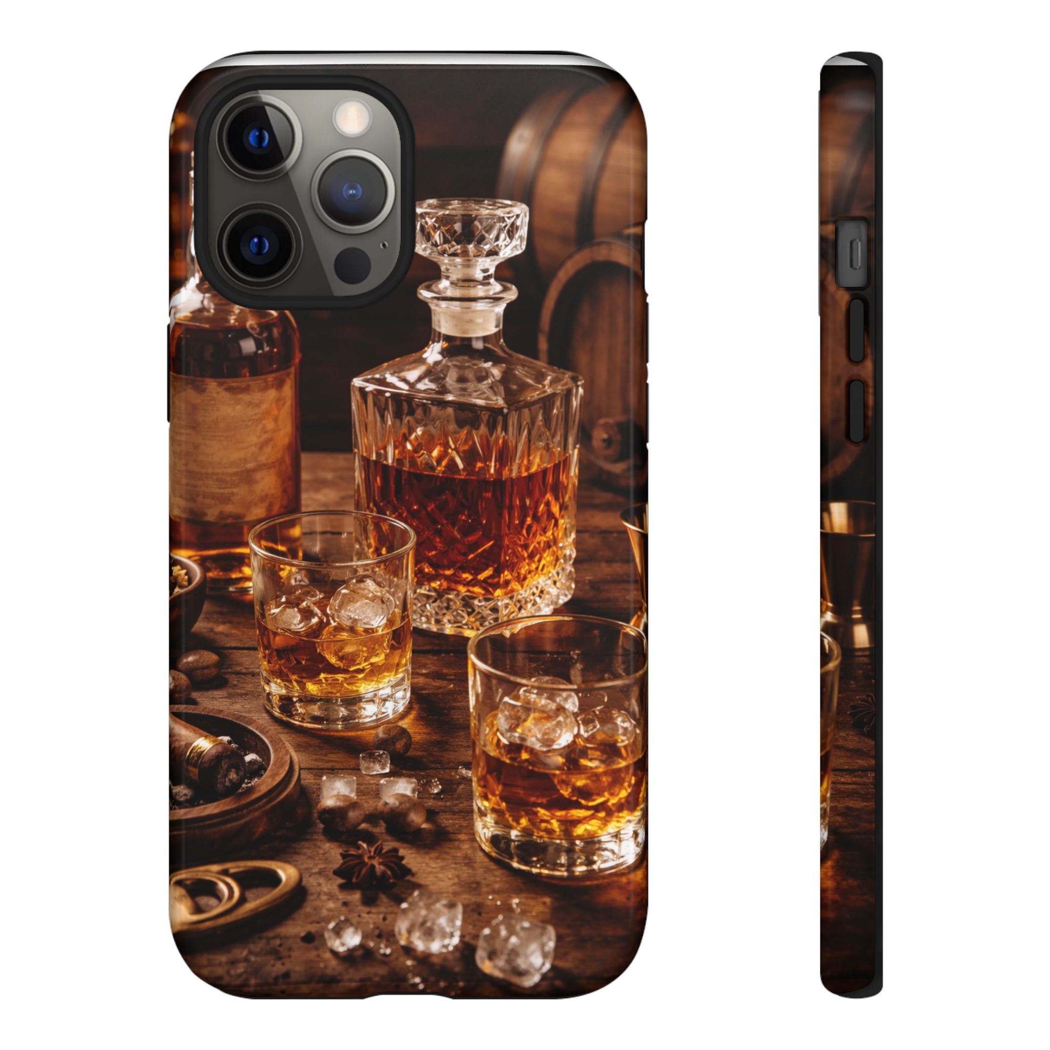 Whiskey Decanter Phone Case — Vintage Bar Spirits Protective Tough Case