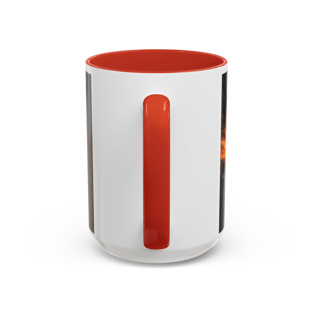 Dragon Coffee Mug — Dark Fantasy Red-Eyed Dragon Accent Mug (11/15oz)
