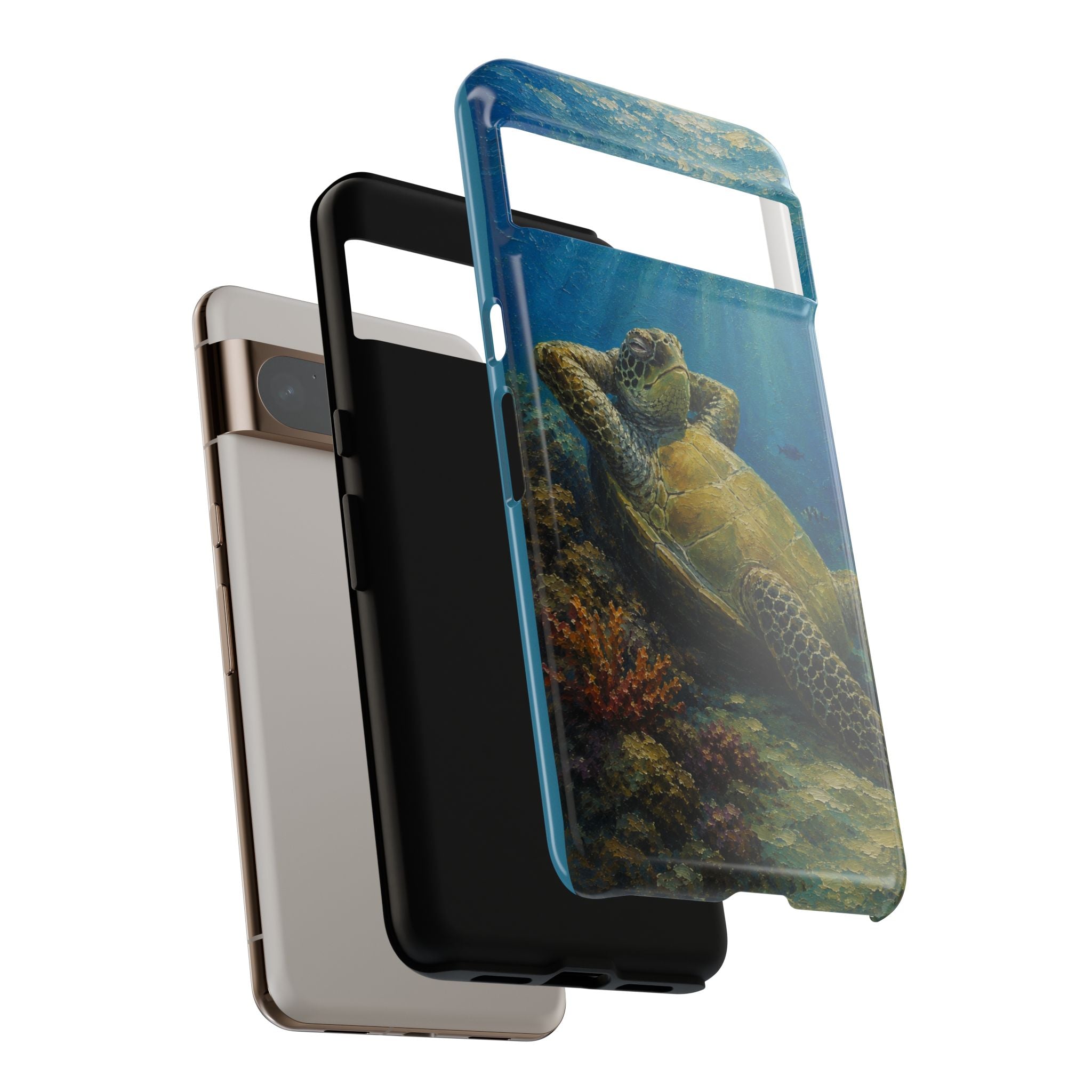 Sea Turtle Relaxation Phone Case — Ocean Underwater Art Protective Tough Case