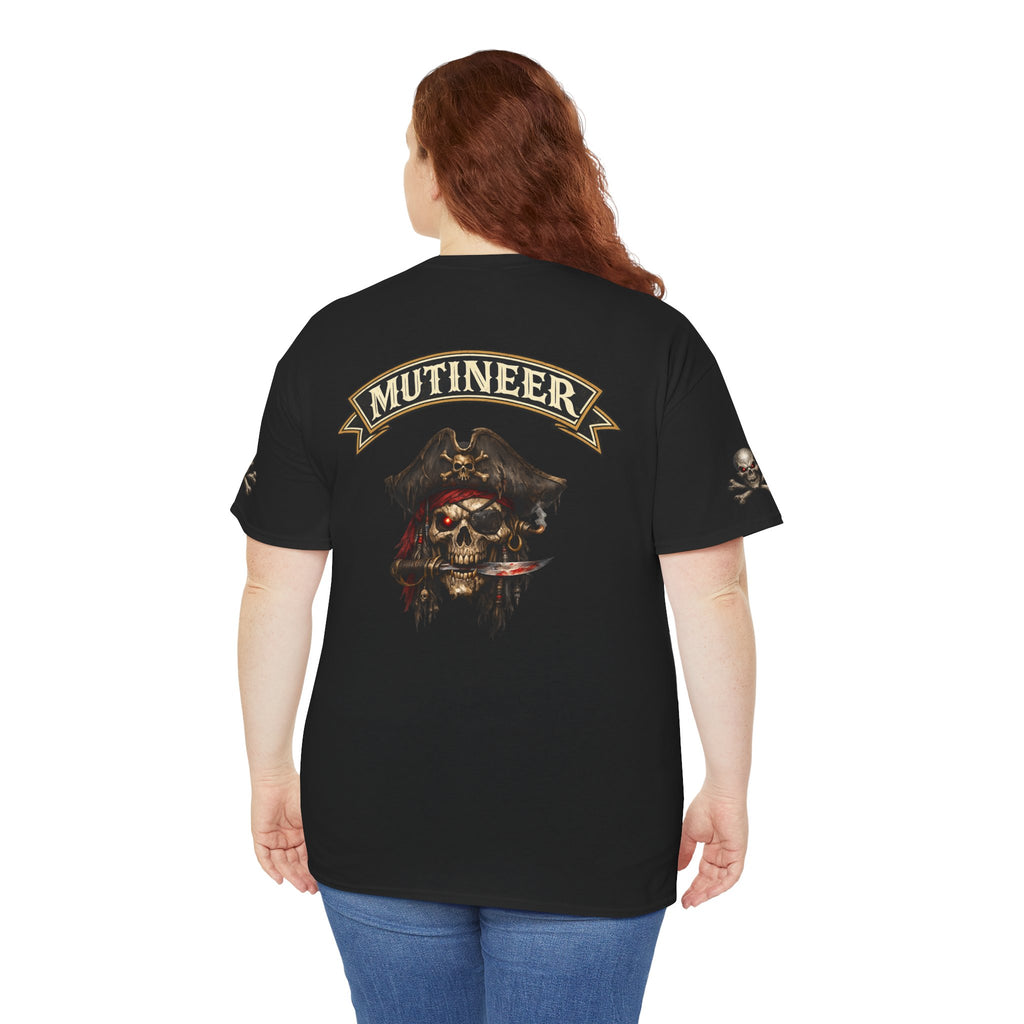 Premium Dark Pirate Mutineer T-Shirt — Dark Skull & Nautical Gothic Graphic Tee