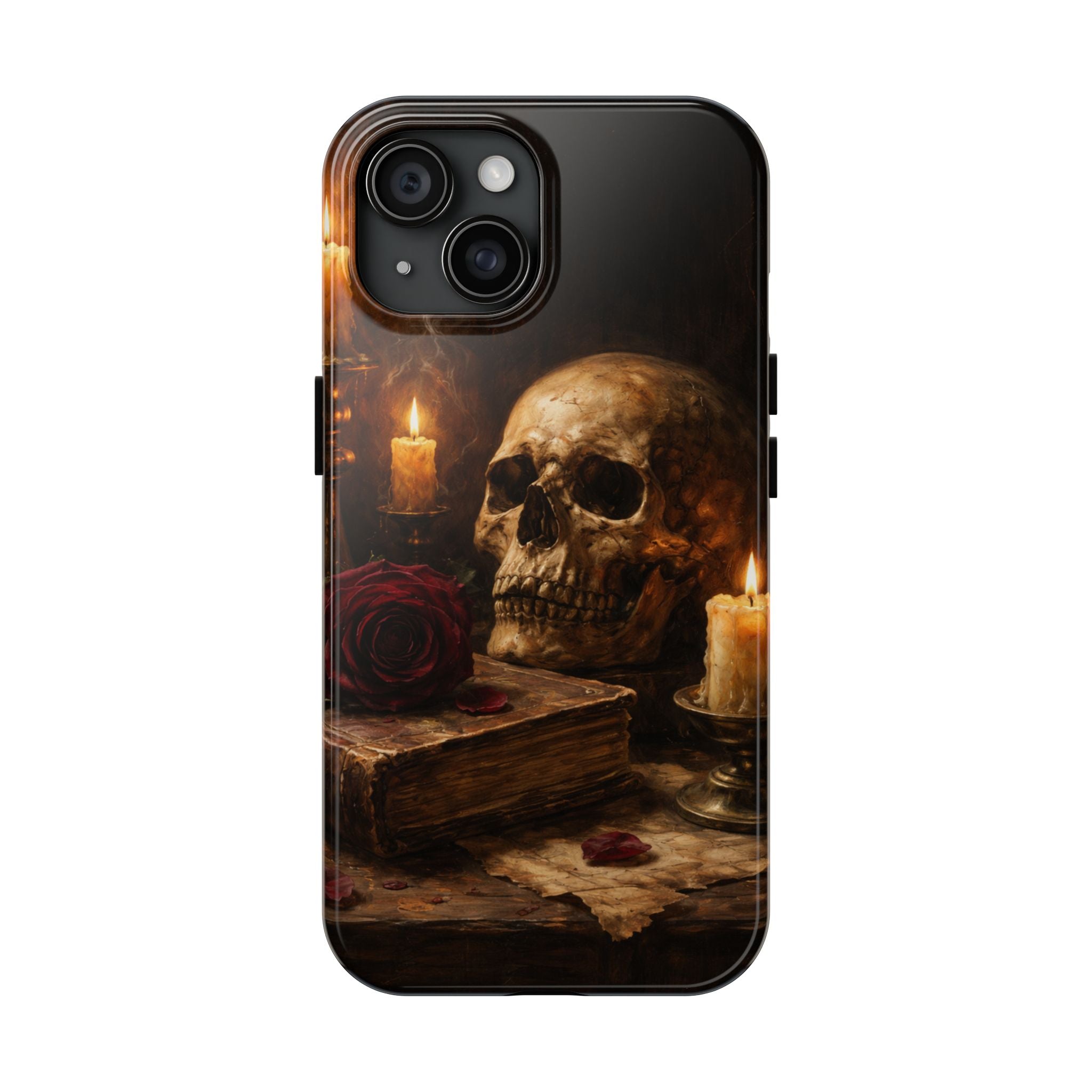 Skull & Candle Tough Phone Case — Memento Mori Protective Cover