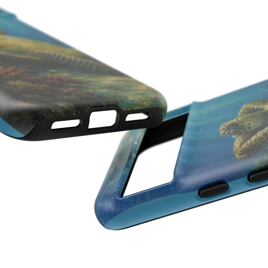 Sea Turtle Relaxation Phone Case — Ocean Underwater Art Protective Tough Case