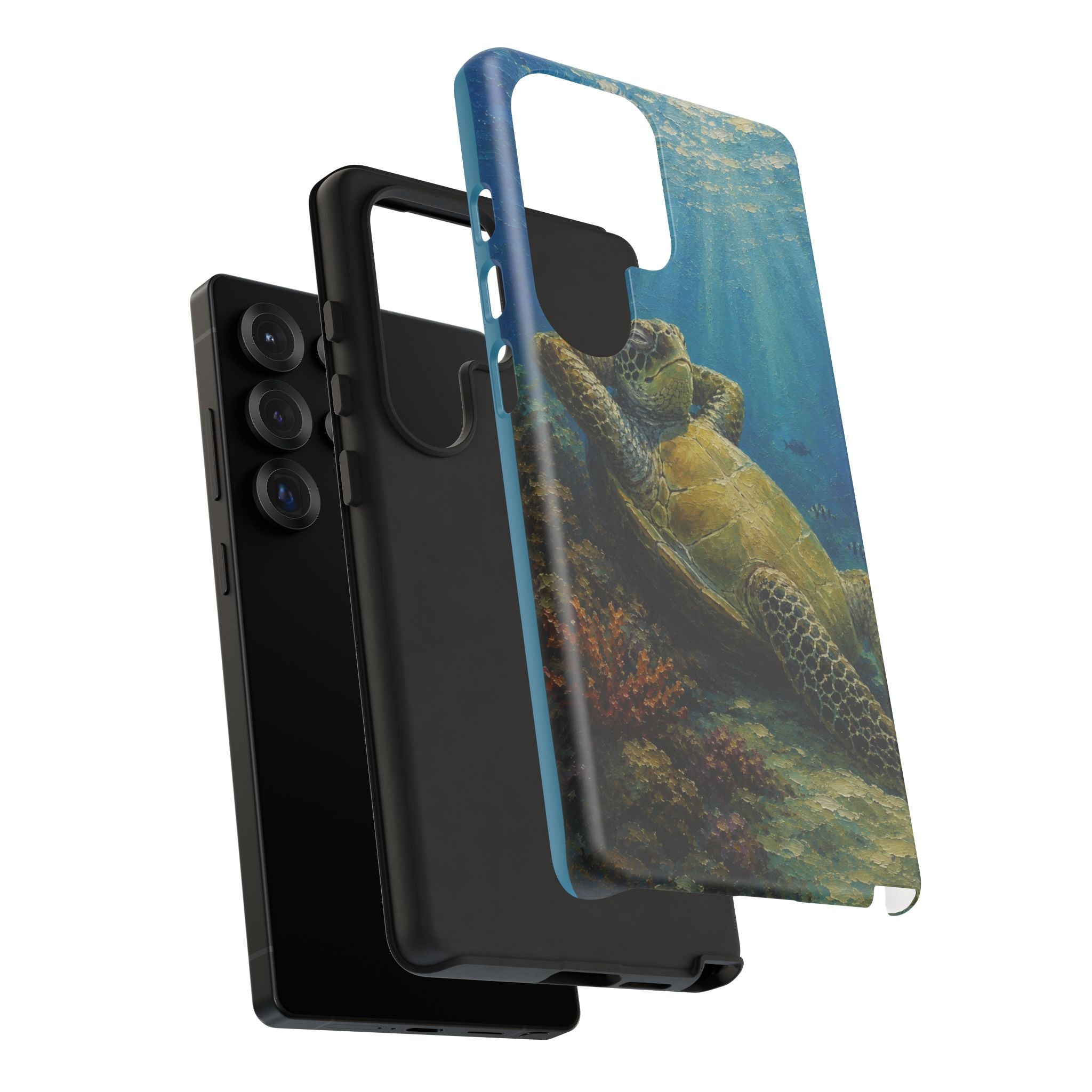 Sea Turtle Relaxation Phone Case — Ocean Underwater Art Protective Tough Case