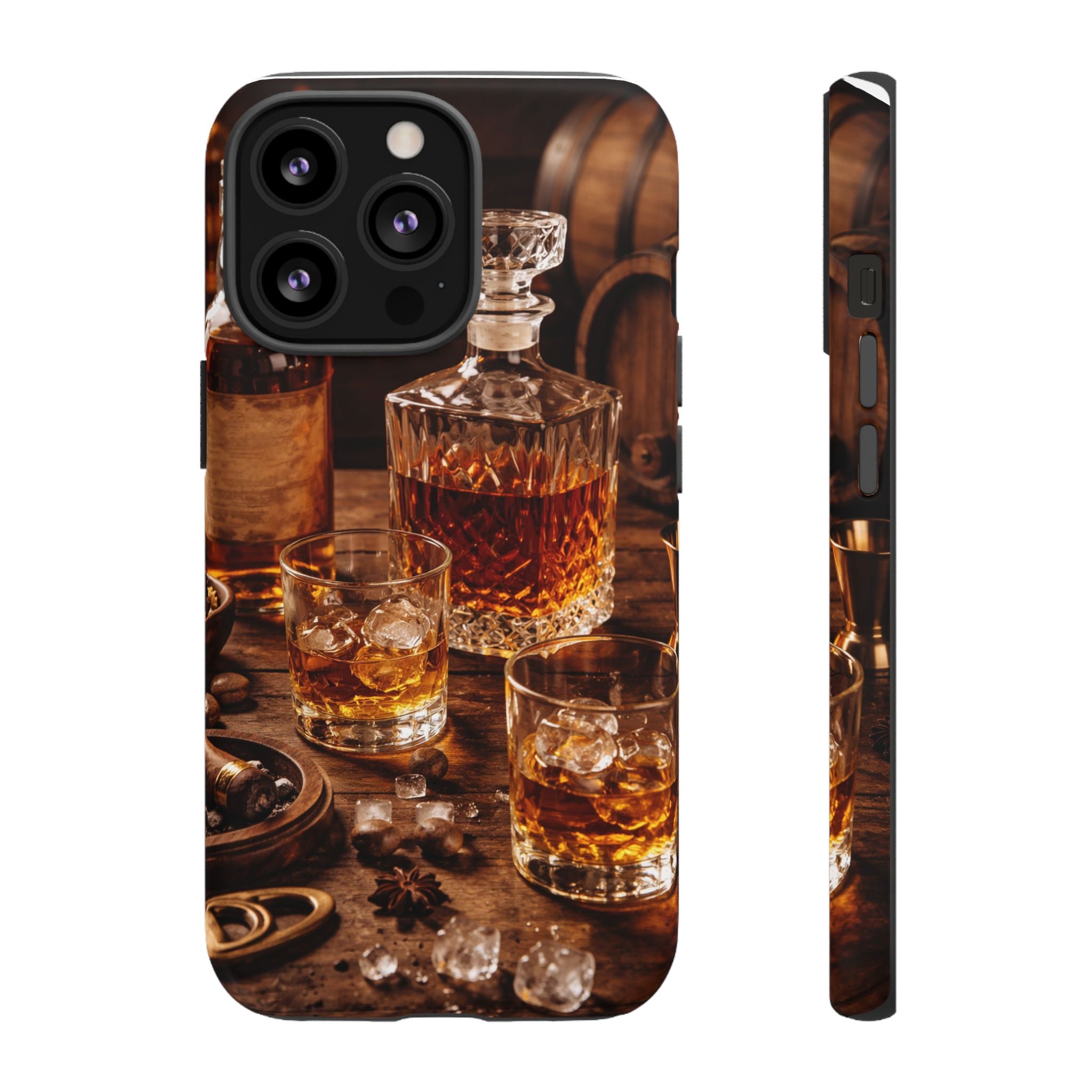 Whiskey Decanter Phone Case — Vintage Bar Spirits Protective Tough Case