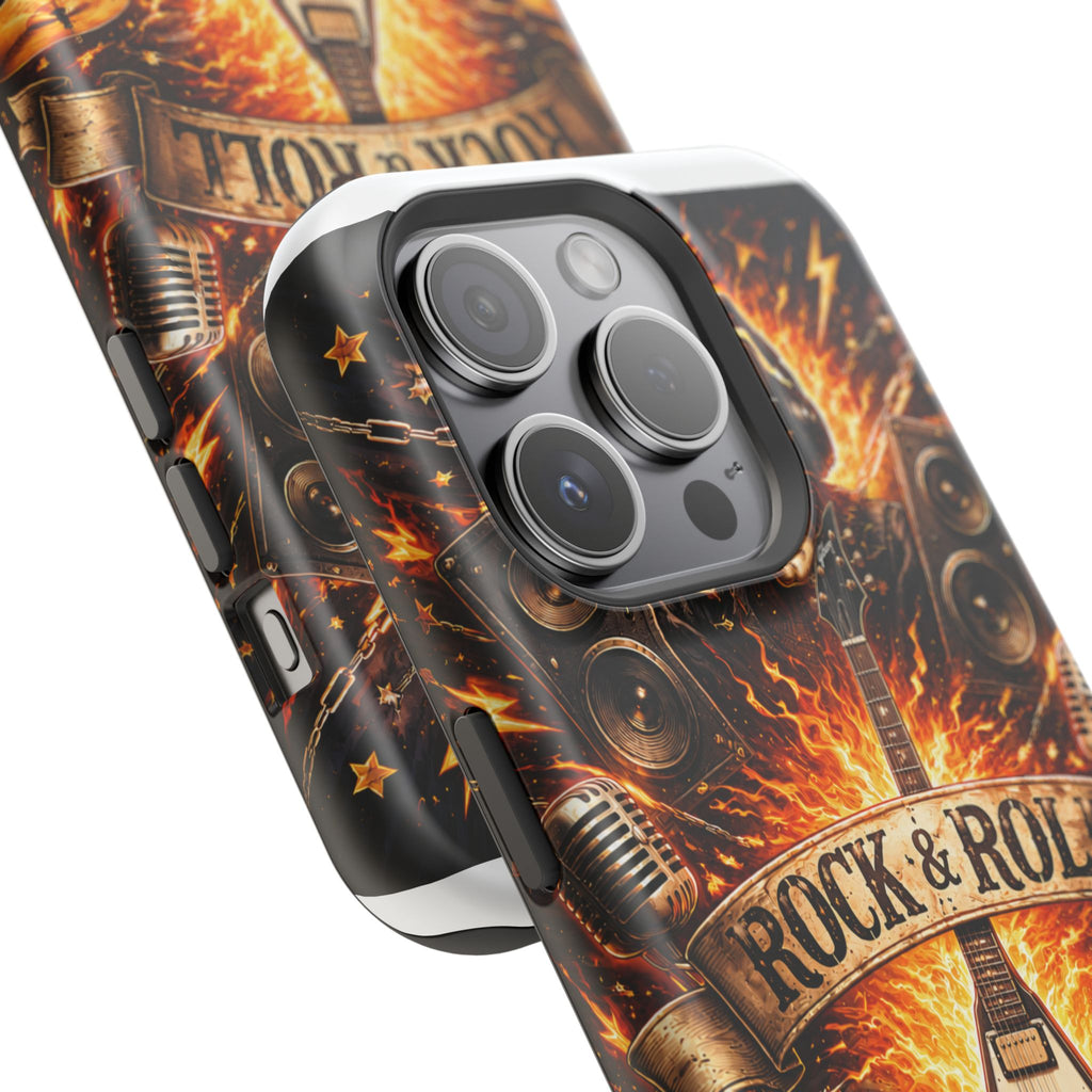 Rock & Roll Skull Guitar Phone Case — Magnetic Impact-Resistant