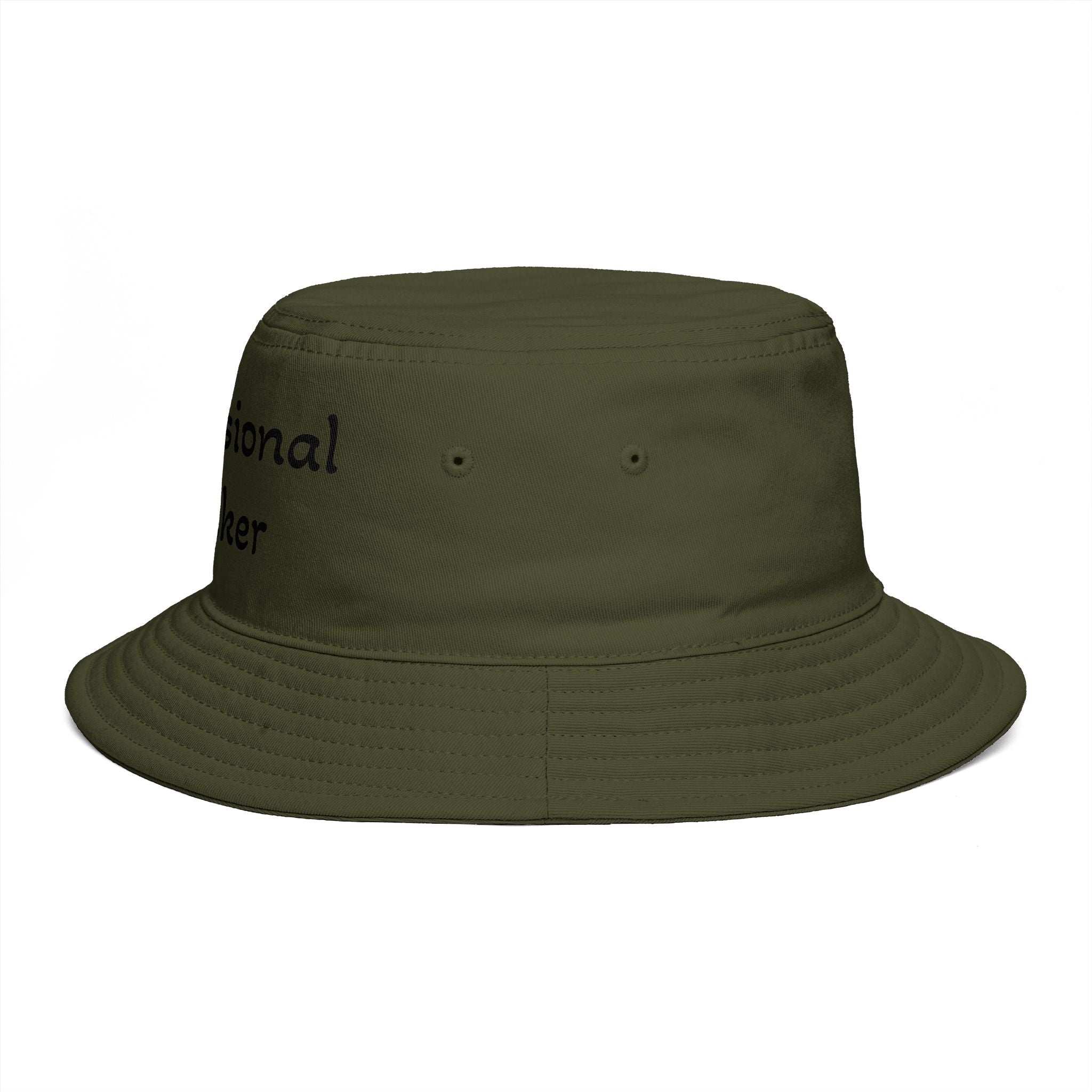 Professional Slacker Bucket Hat — Funny Casual Brim Hat for Laid-Back Style