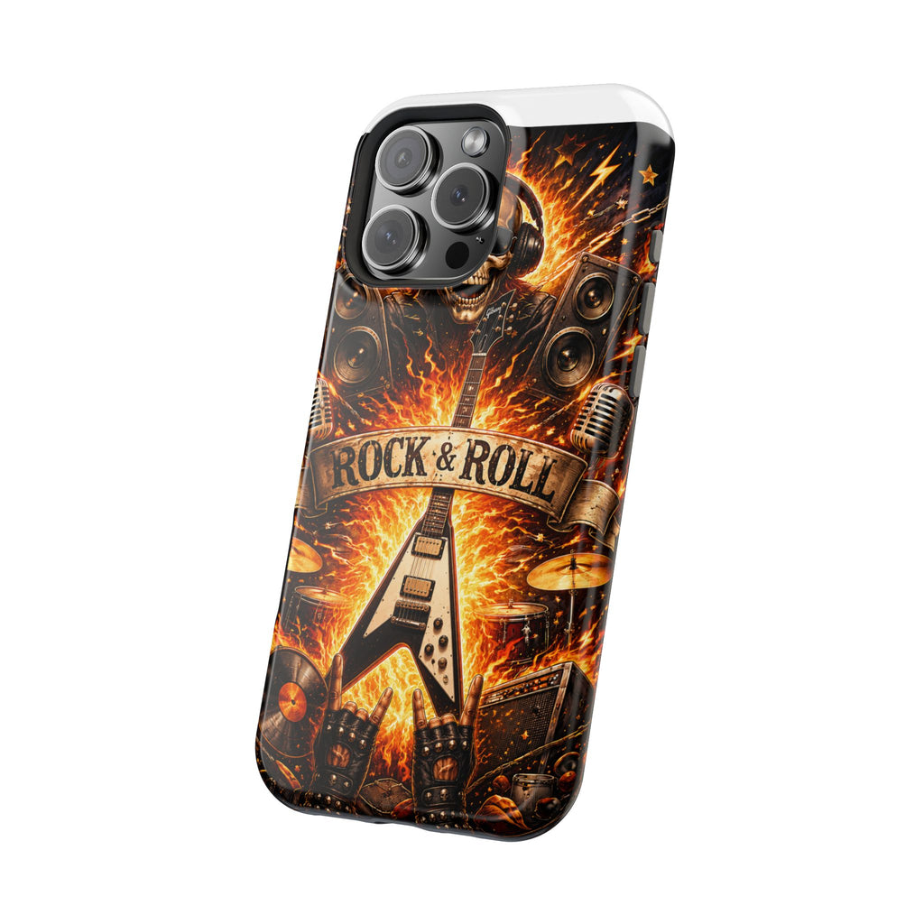 Rock & Roll Skull Guitar Phone Case — Magnetic Impact-Resistant