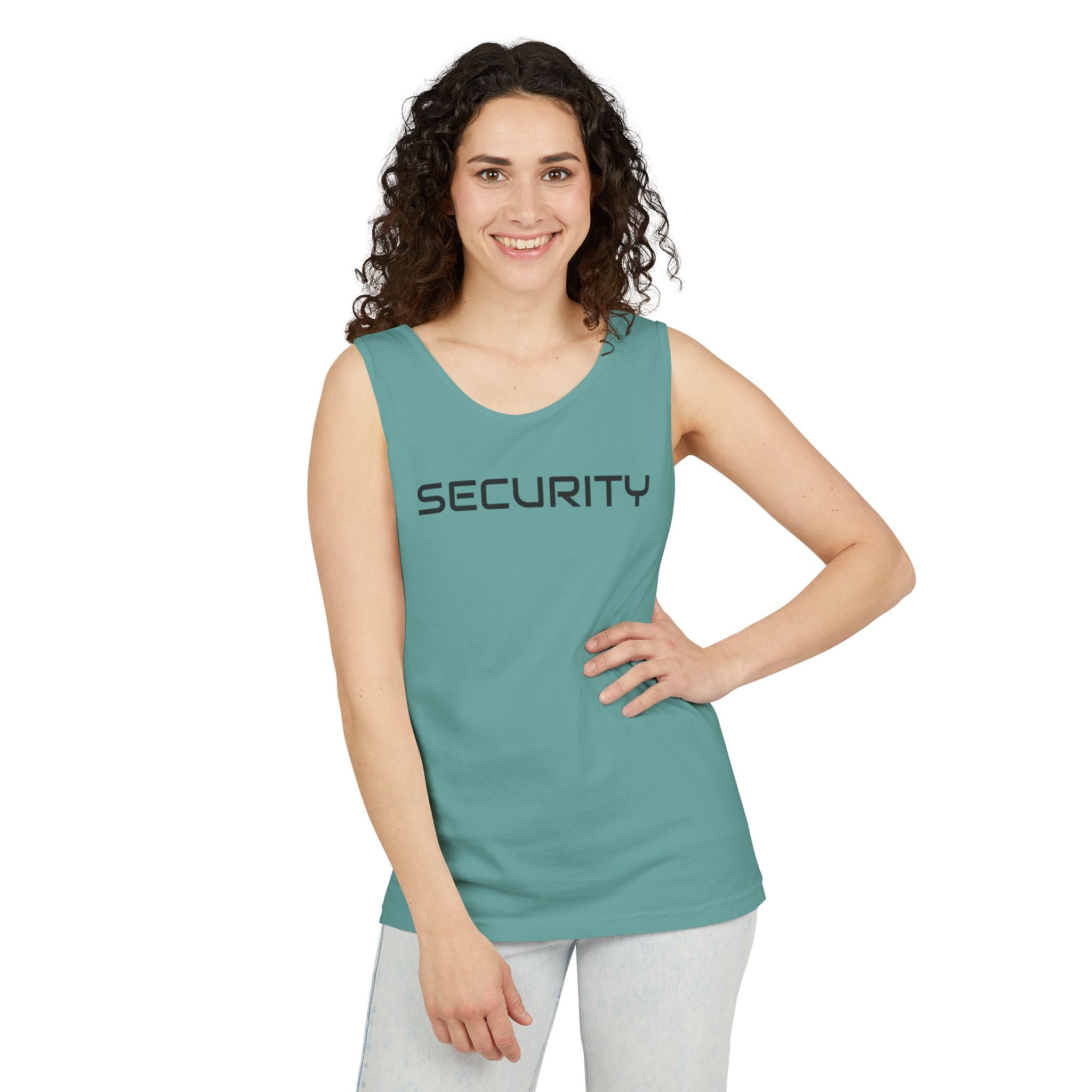 SECURITY Graphic Tank Top — Bold 'SECURITY' Streetwear Muscle Tee