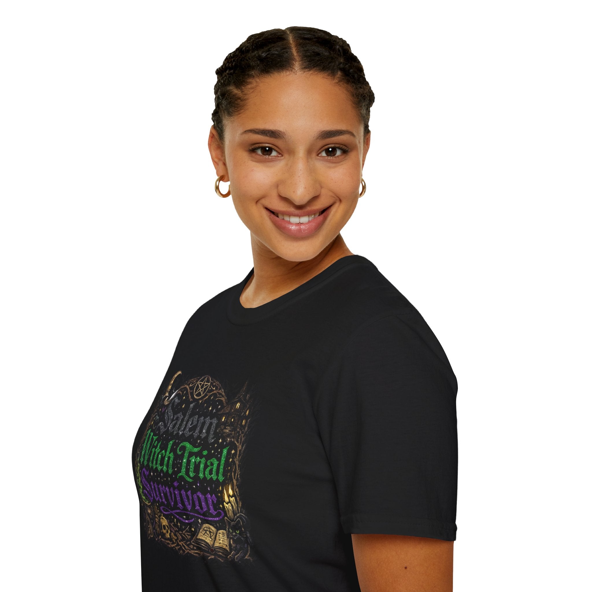 Witch Trial Survivor T-Shirt — Salem Gothic Halloween Graphic Tee