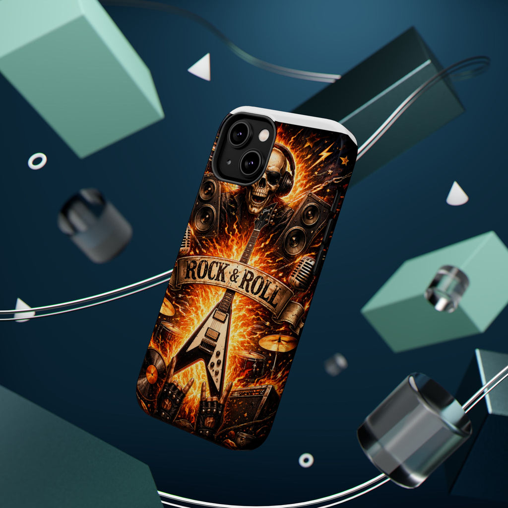 Rock & Roll Skull Guitar Phone Case — Magnetic Impact-Resistant