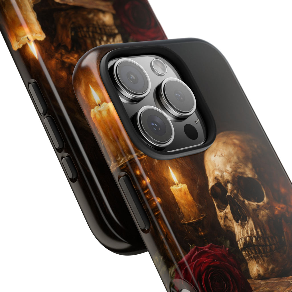 Skull & Candle Tough Phone Case — Memento Mori Protective Cover