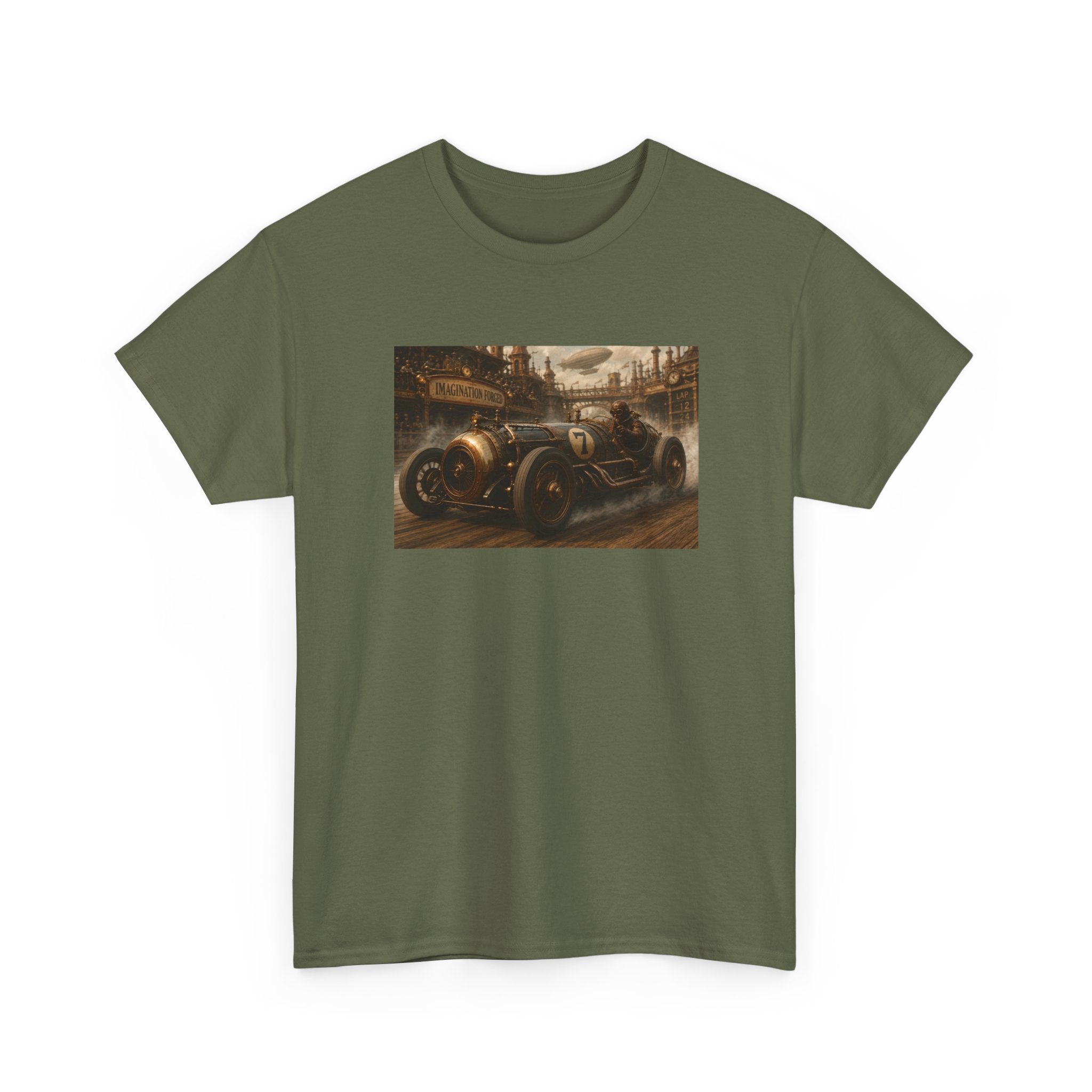 Steampunk Racecar Tee — Classic Antique Car Graphic T-Shirt