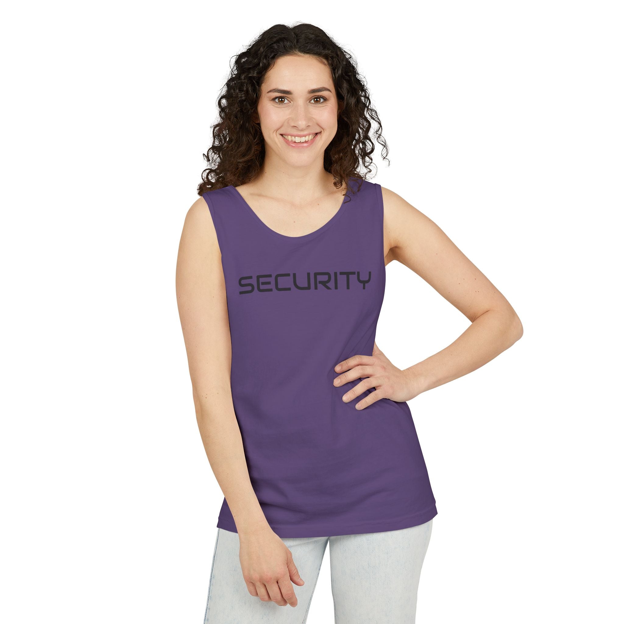 SECURITY Graphic Tank Top — Bold 'SECURITY' Streetwear Muscle Tee