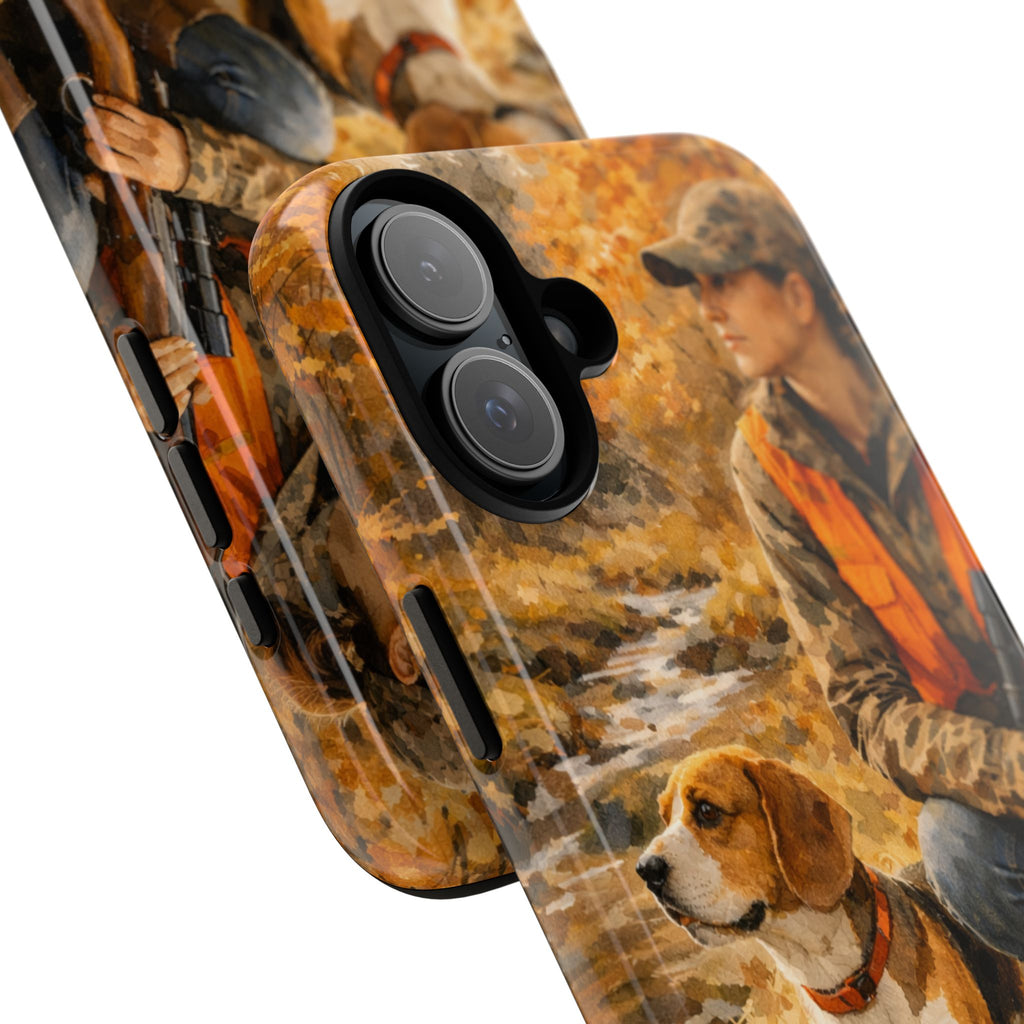 Hunter and Beagle Phone Case — Hunting Dog Autumn Camouflage iPhone Cover