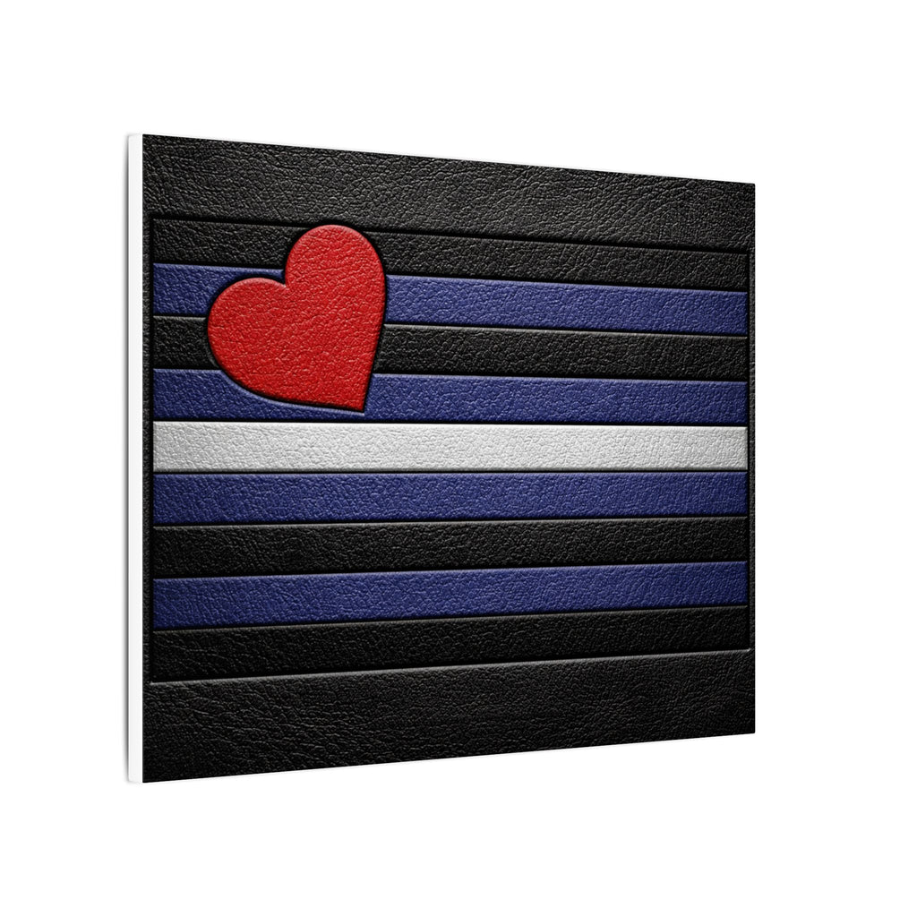 Leather Heart Canvas Wall Art - Matte Stretched Leather Pride Tribute
