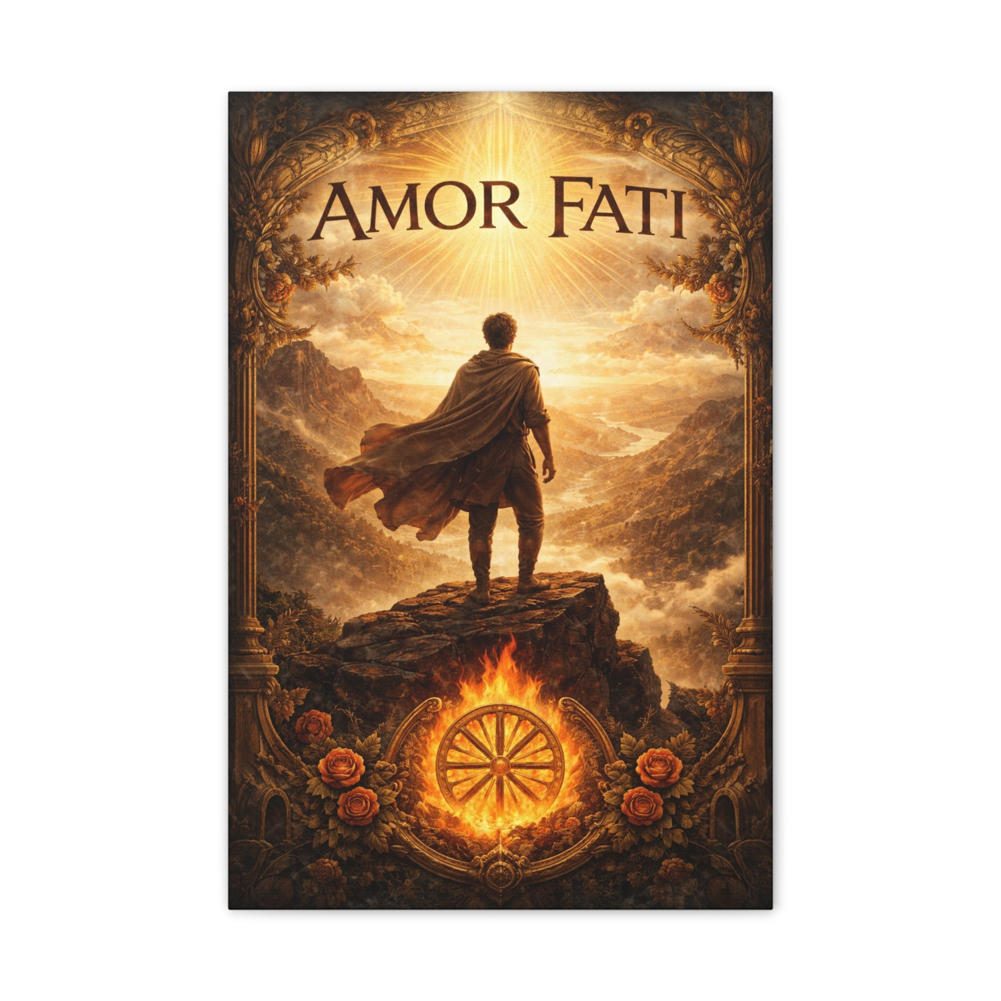 Amor Fati Canvas Wall Art — Stoic Journey Inspirational Print