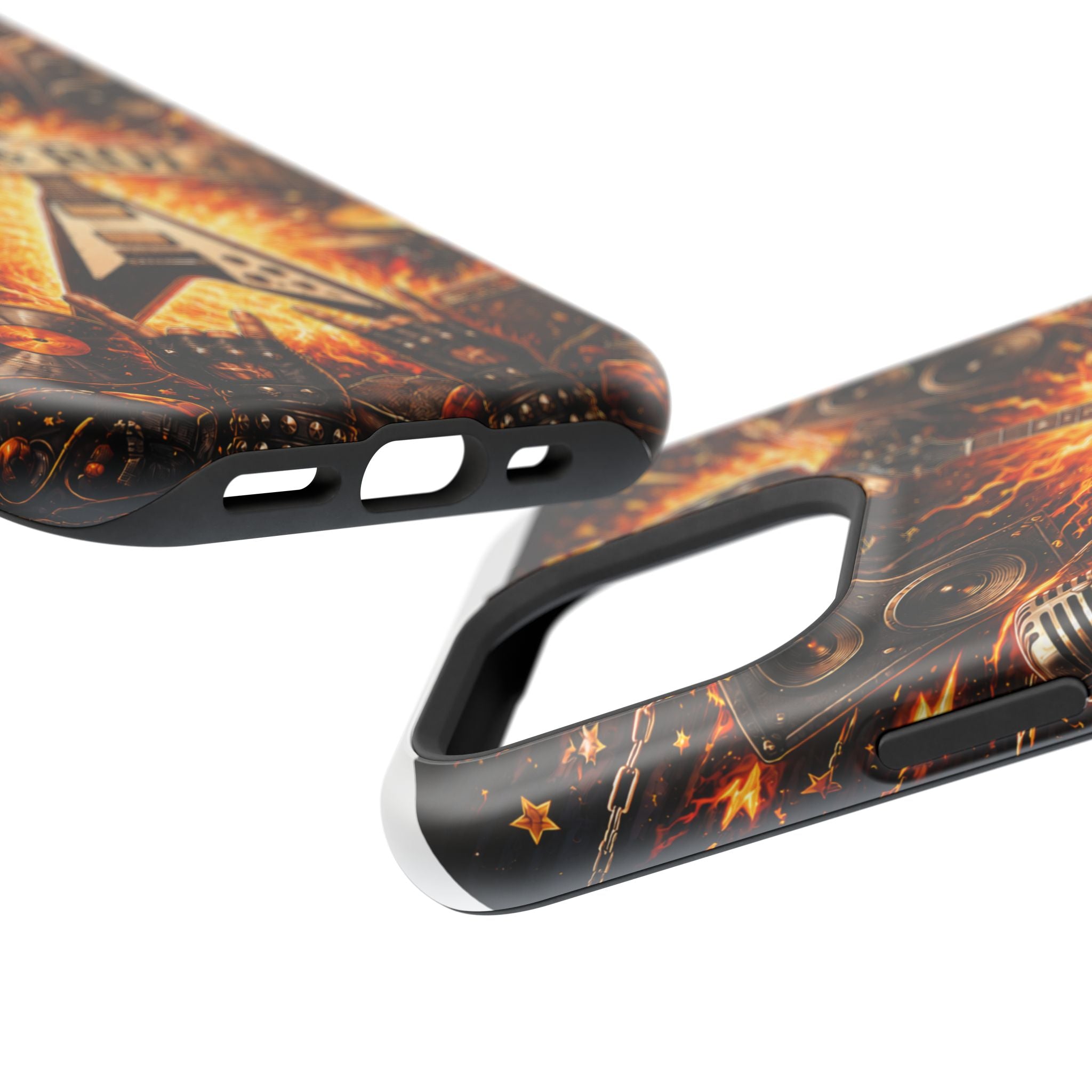 Rock & Roll Skull Guitar Phone Case — Magnetic Impact-Resistant