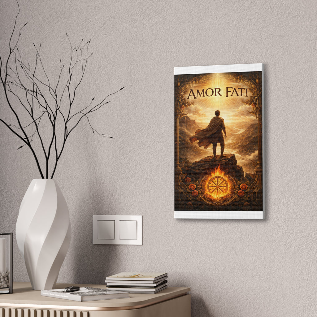 Amor Fati Canvas Wall Art — Stoic Journey Inspirational Print