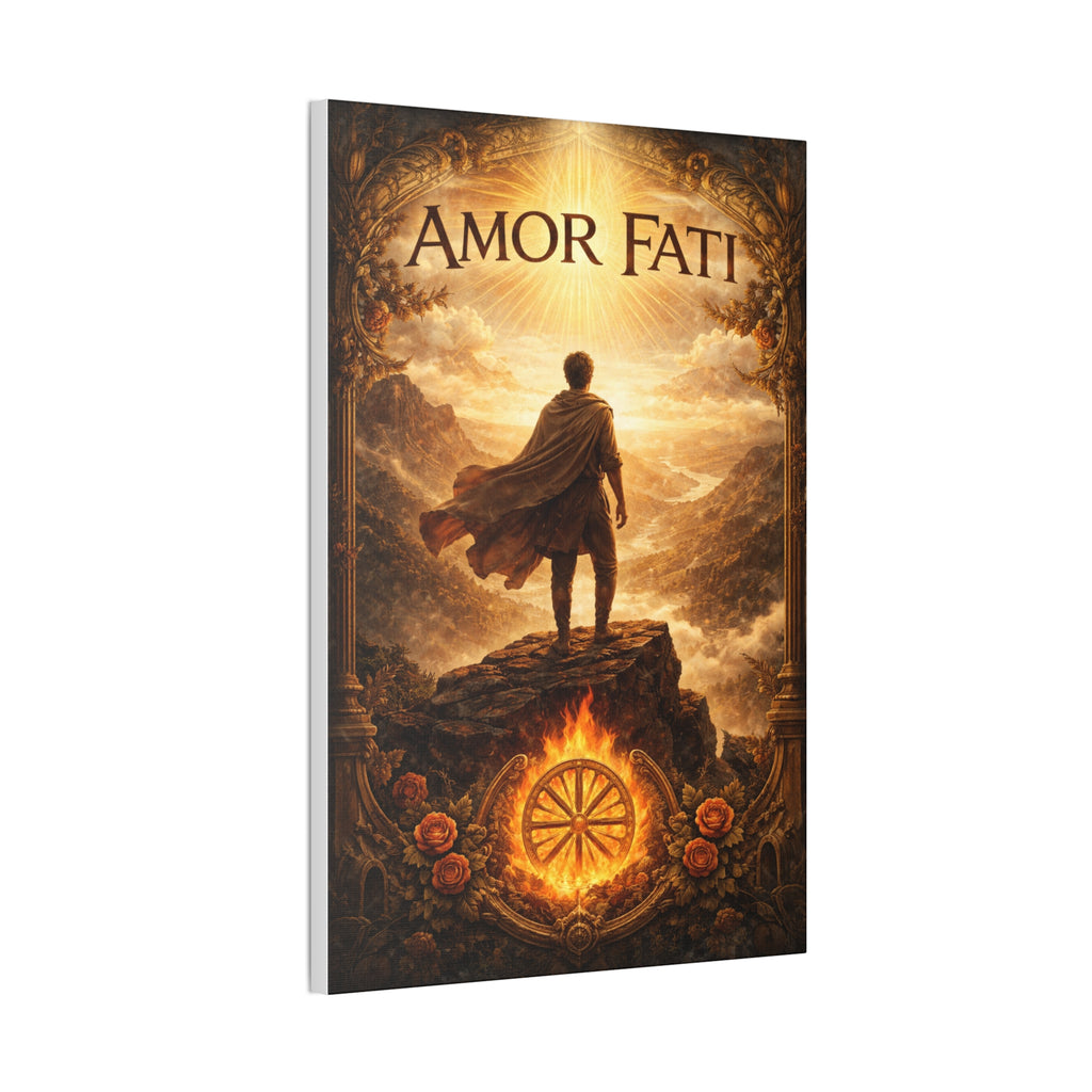 Amor Fati Canvas Wall Art — Stoic Journey Inspirational Print