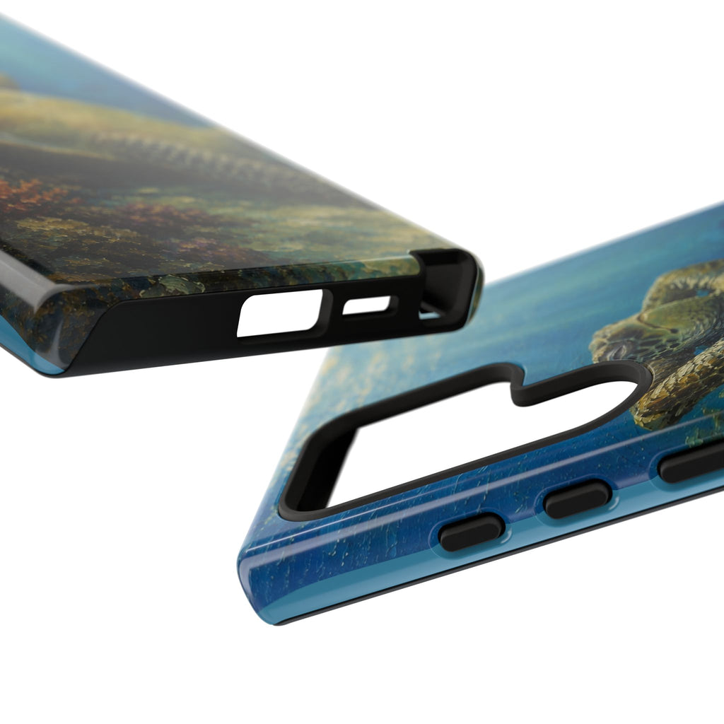 Sea Turtle Relaxation Phone Case — Ocean Underwater Art Protective Tough Case