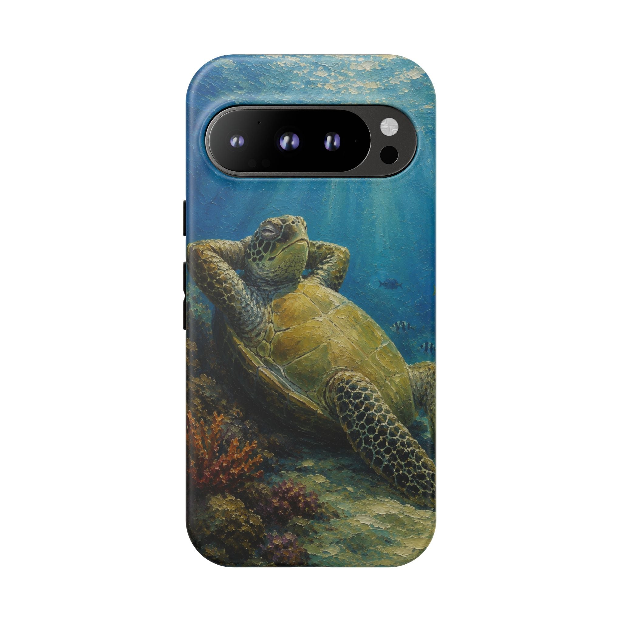 Sea Turtle Relaxation Phone Case — Ocean Underwater Art Protective Tough Case