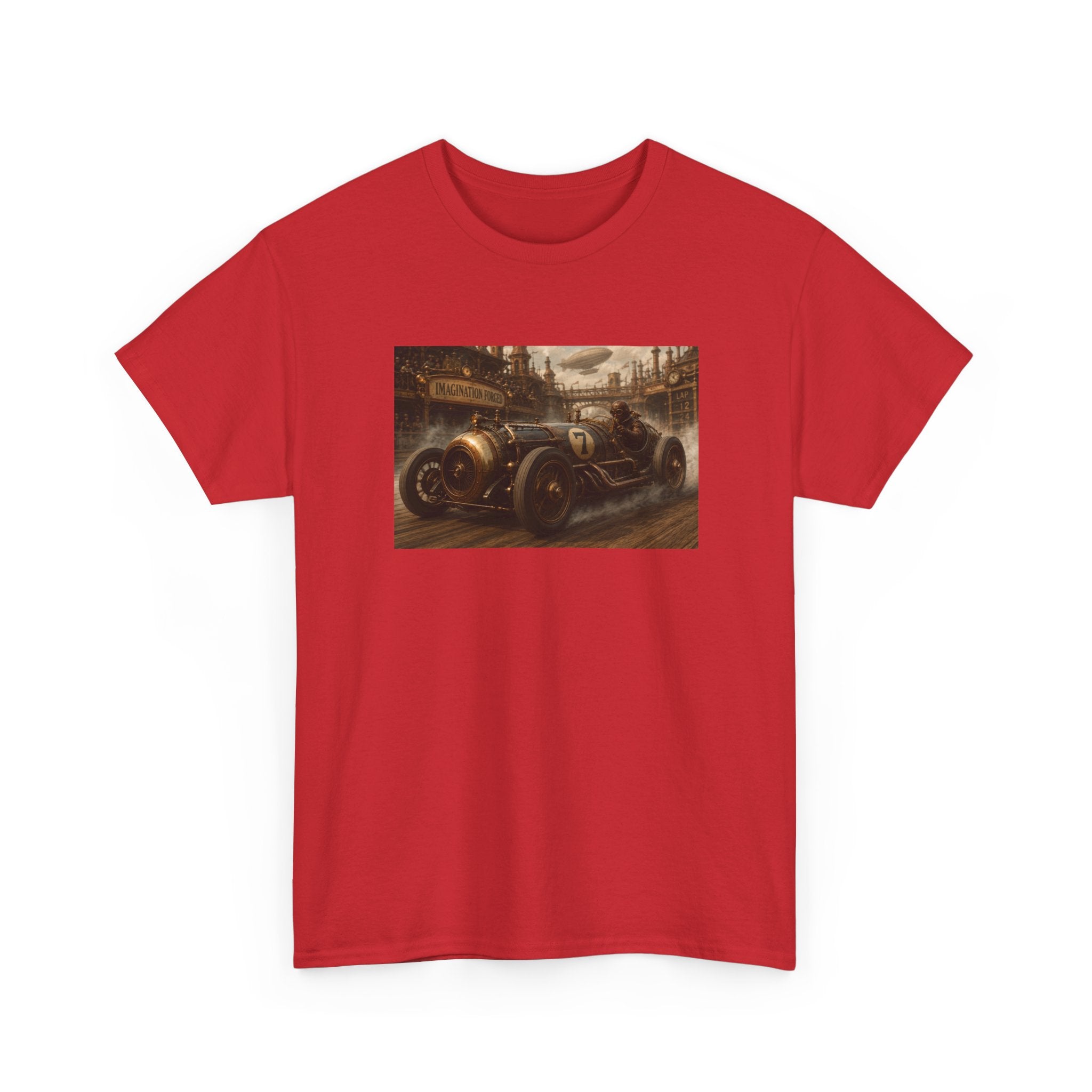 Steampunk Racecar Tee — Classic Antique Car Graphic T-Shirt