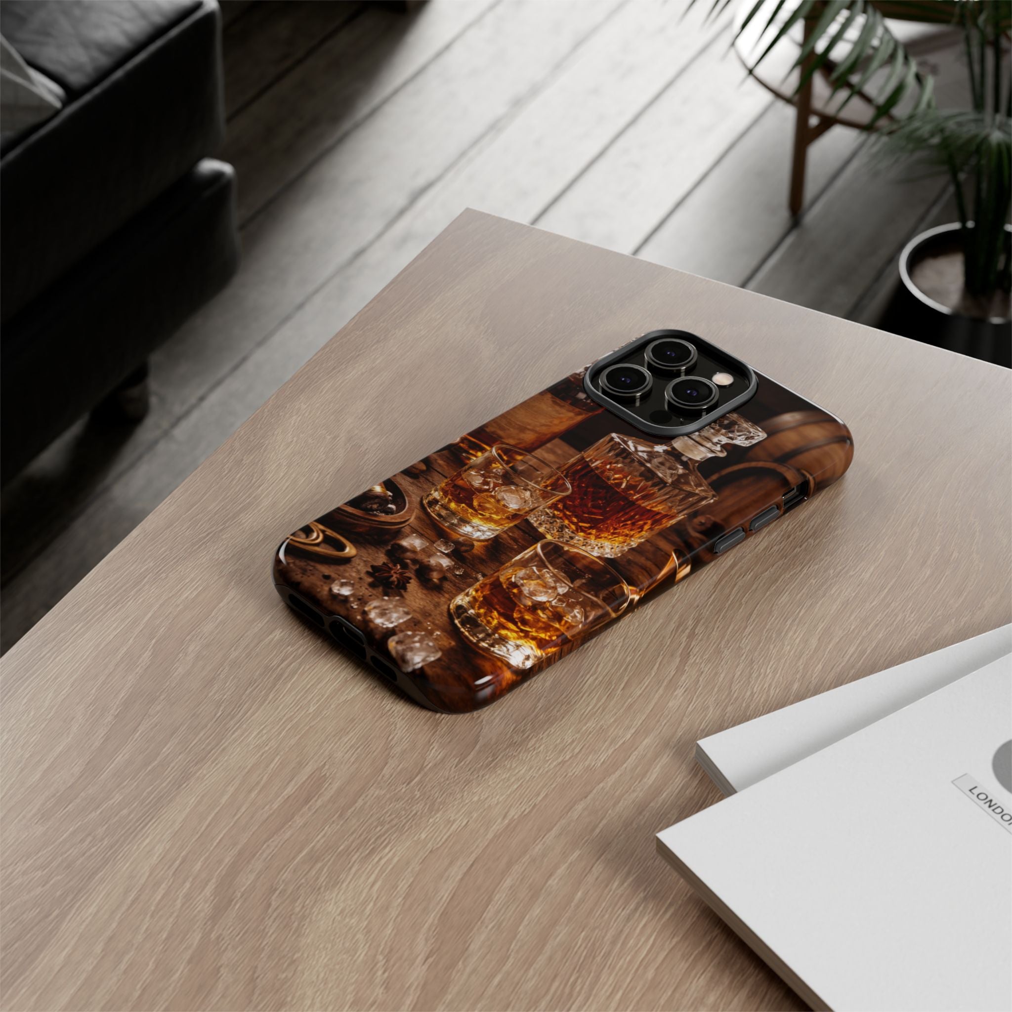 Whiskey Decanter Phone Case — Vintage Bar Spirits Protective Tough Case