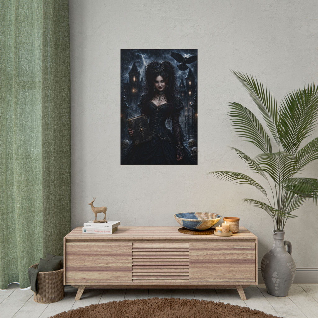 Gothic Witch Poster — Dark Victorian Sorceress Rolled Art Print