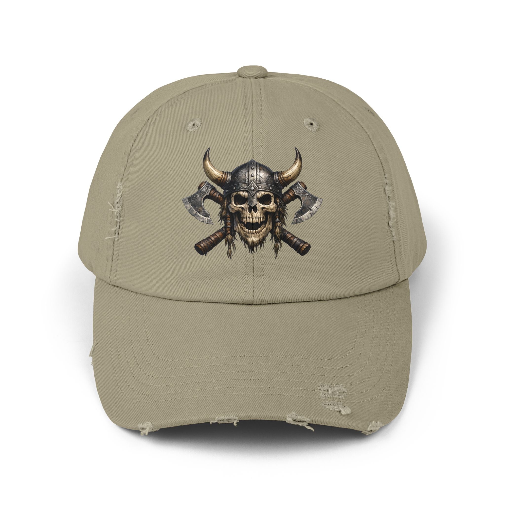 Viking Skull Axe Distressed Cap