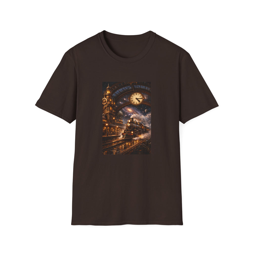 Steampunk Train T-Shirt — Steampunk Nightscape Tee