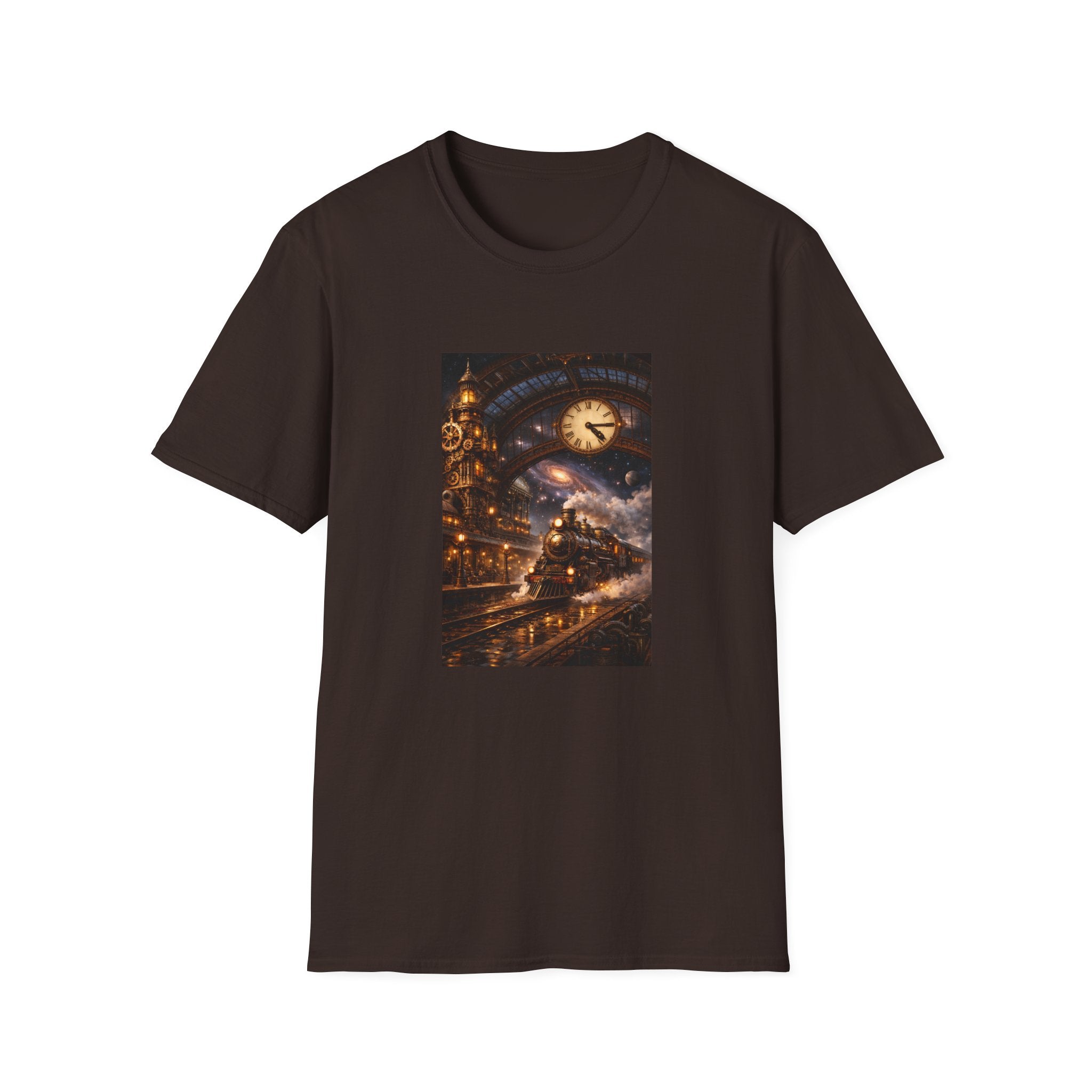 Steampunk Train T-Shirt — Steampunk Nightscape Tee