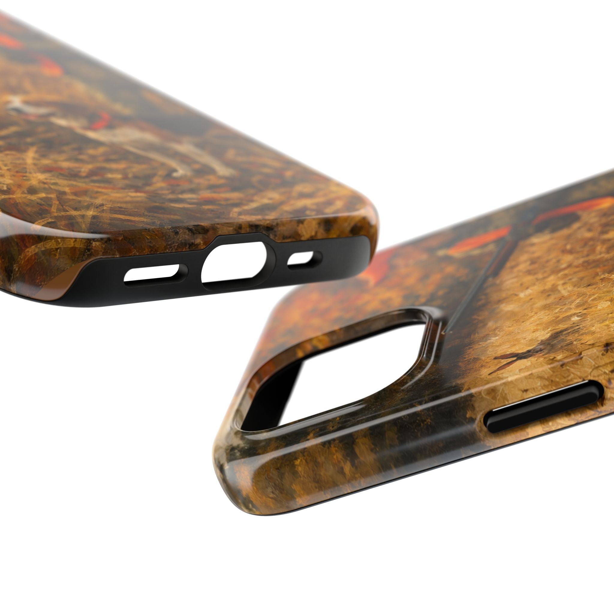 Hunting Scene Tough Phone Case — Hunter & Beagle Autumn Field Protective Cover