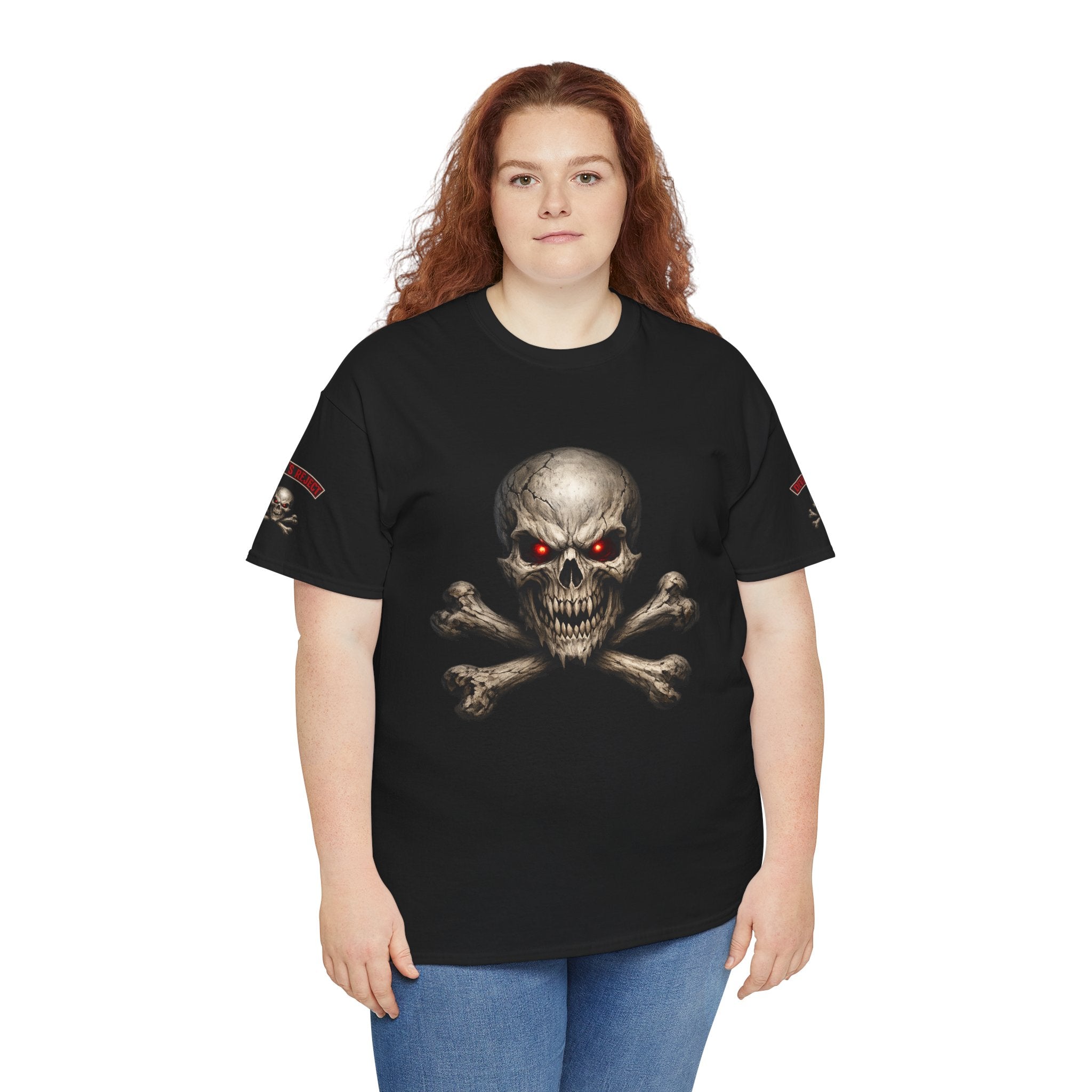 Premium Skull & Crossbones Graphic Tee — Red-Eye Pirate Skull T-Shirt