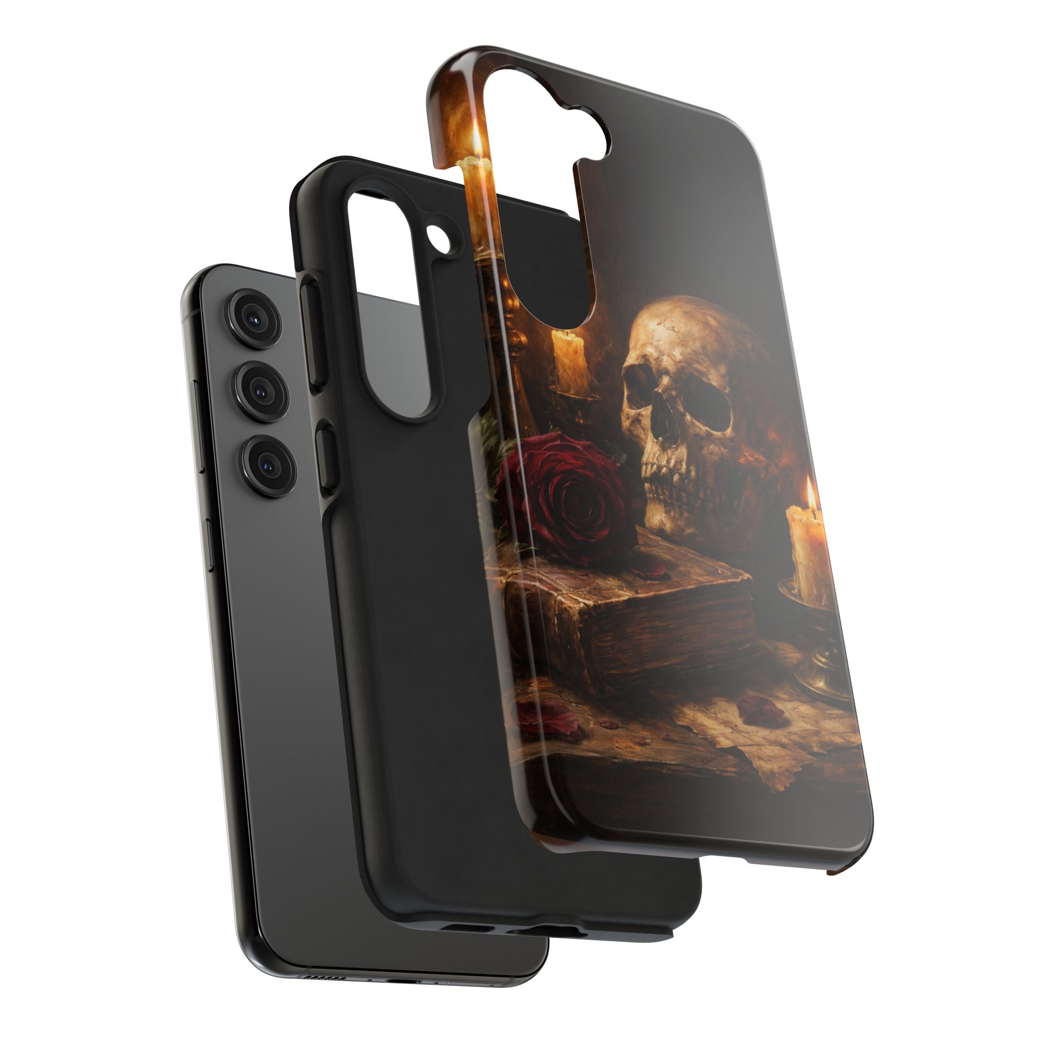 Skull & Candle Tough Phone Case — Memento Mori Protective Cover