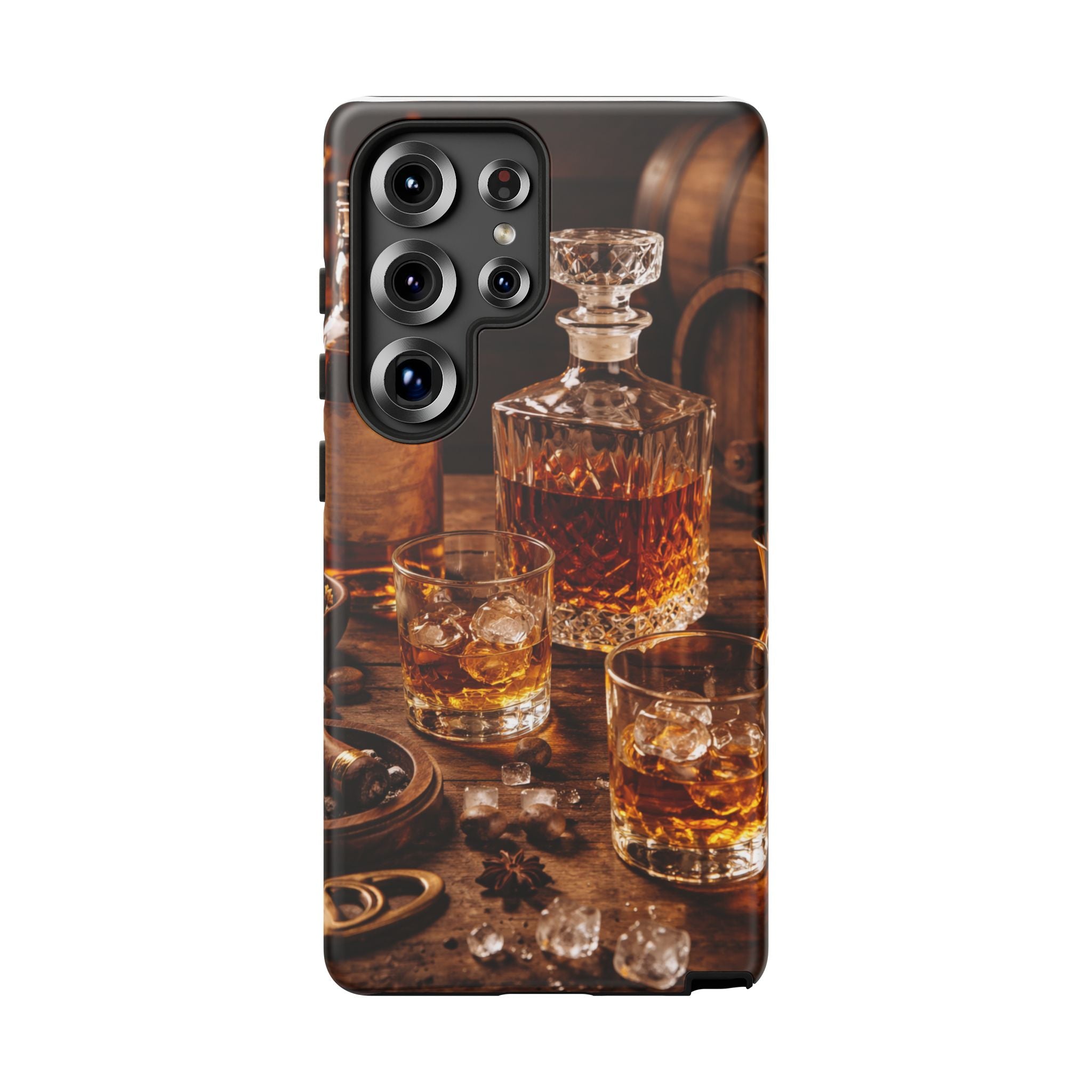 Whiskey Decanter Phone Case — Vintage Bar Spirits Protective Tough Case