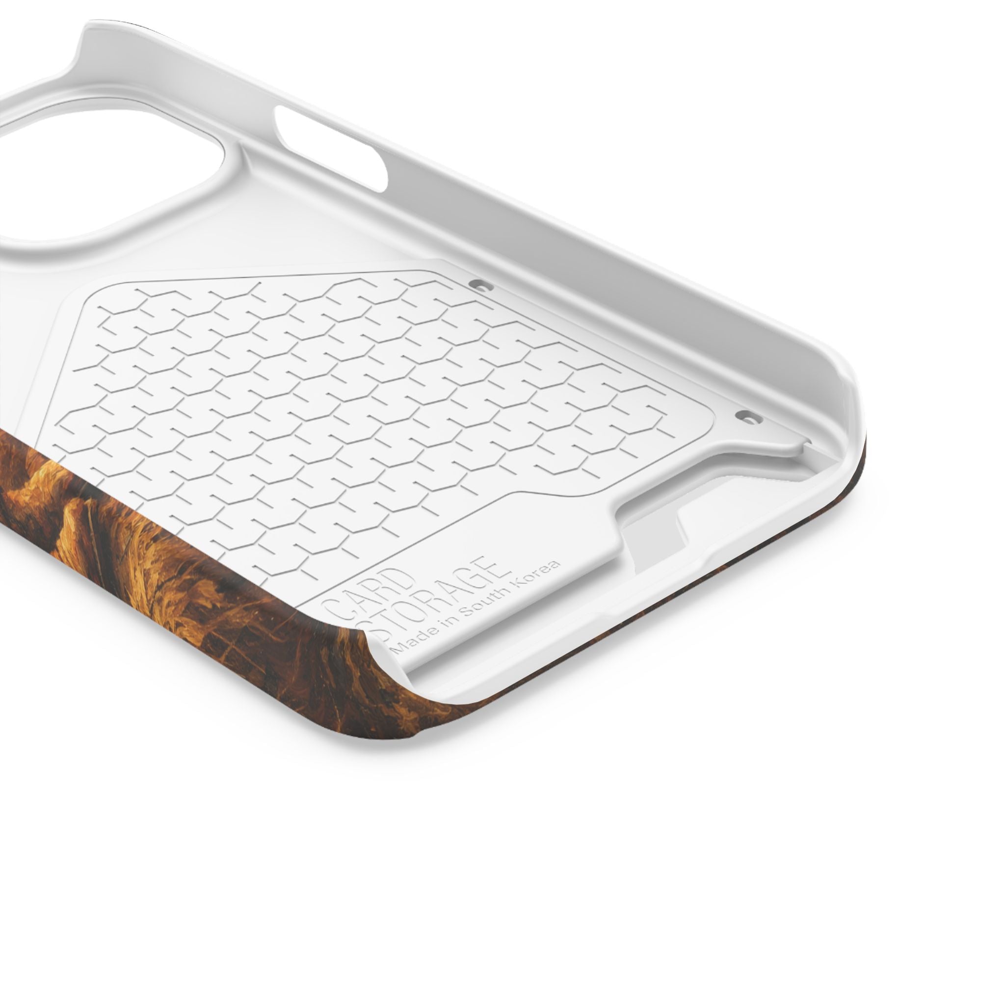 Country Music Guitar Phone Case with Card Holder — Rustic Concert Scene