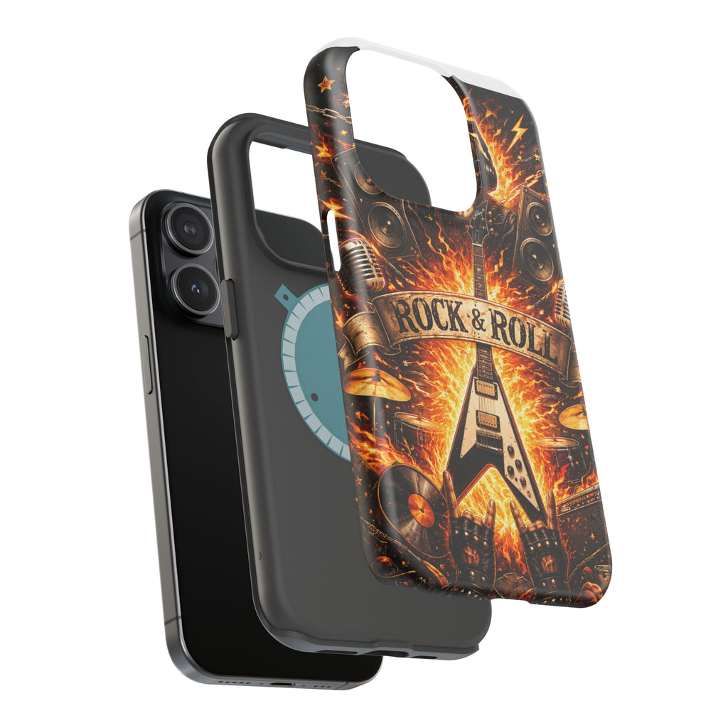 Rock & Roll Skull Guitar Phone Case — Magnetic Impact-Resistant