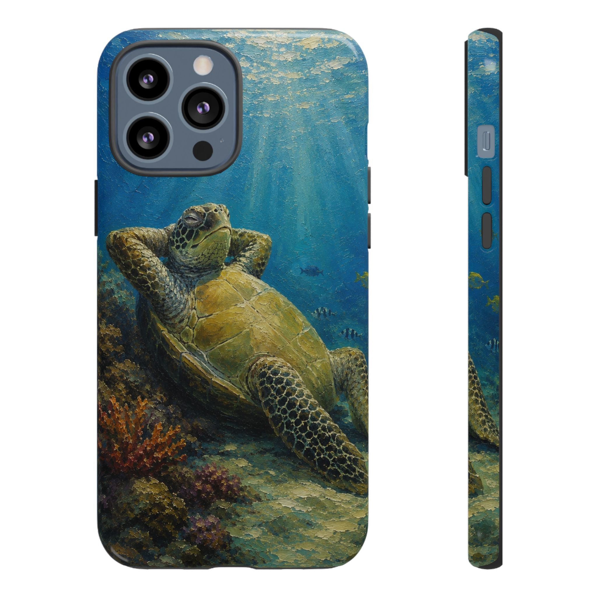 Sea Turtle Relaxation Phone Case — Ocean Underwater Art Protective Tough Case